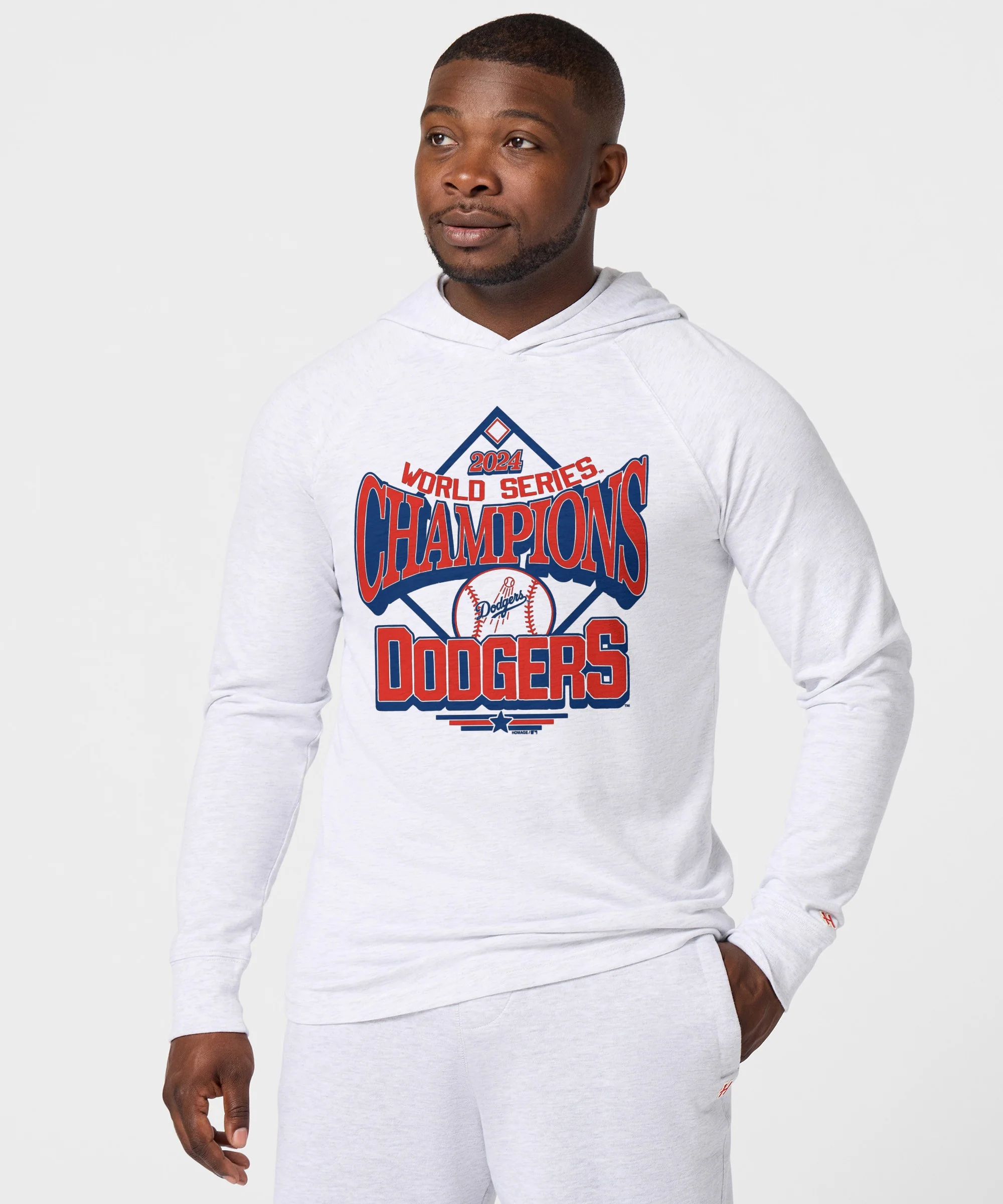 2024 World Series Champions Dodgers Lightweight Hoodie - Image 3