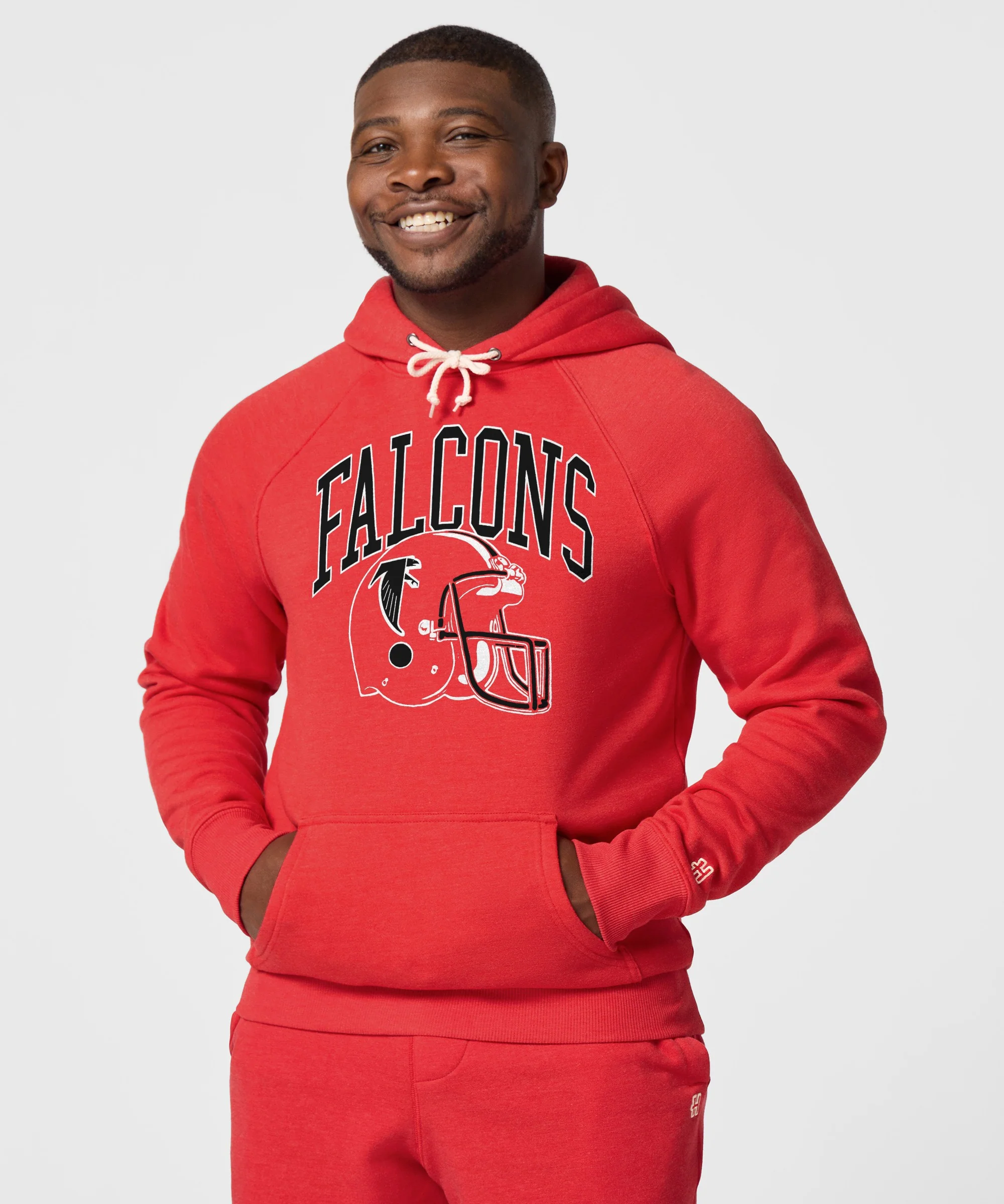 Atlanta Falcons Helmet Retro Hoodie - Image 3