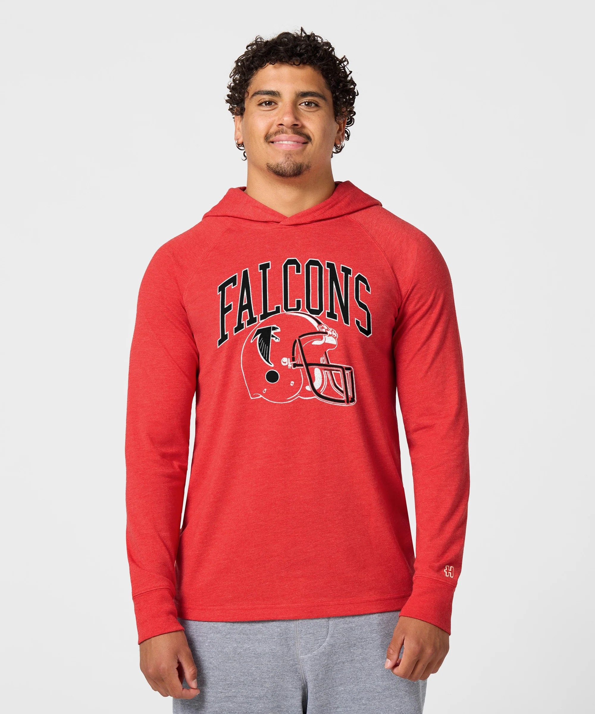 Atlanta Falcons Helmet Retro Lightweight Hoodie - Image 3