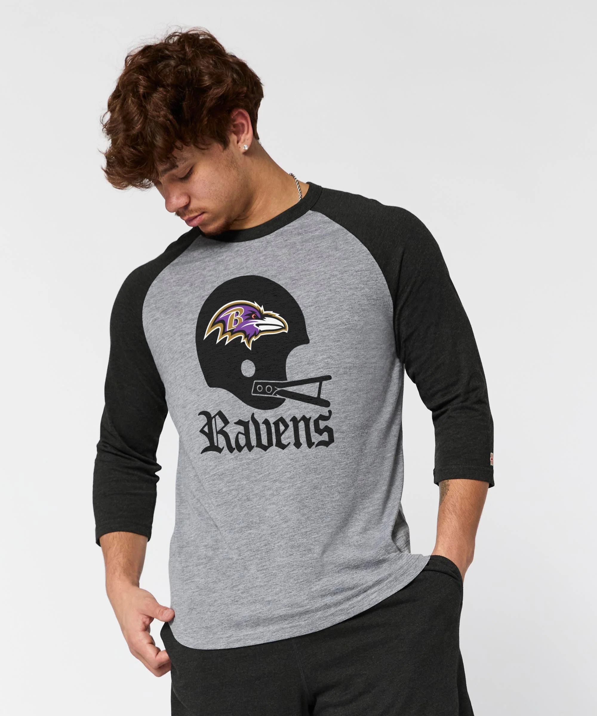 Baltimore Ravens Big Helmet Raglan - Image 3