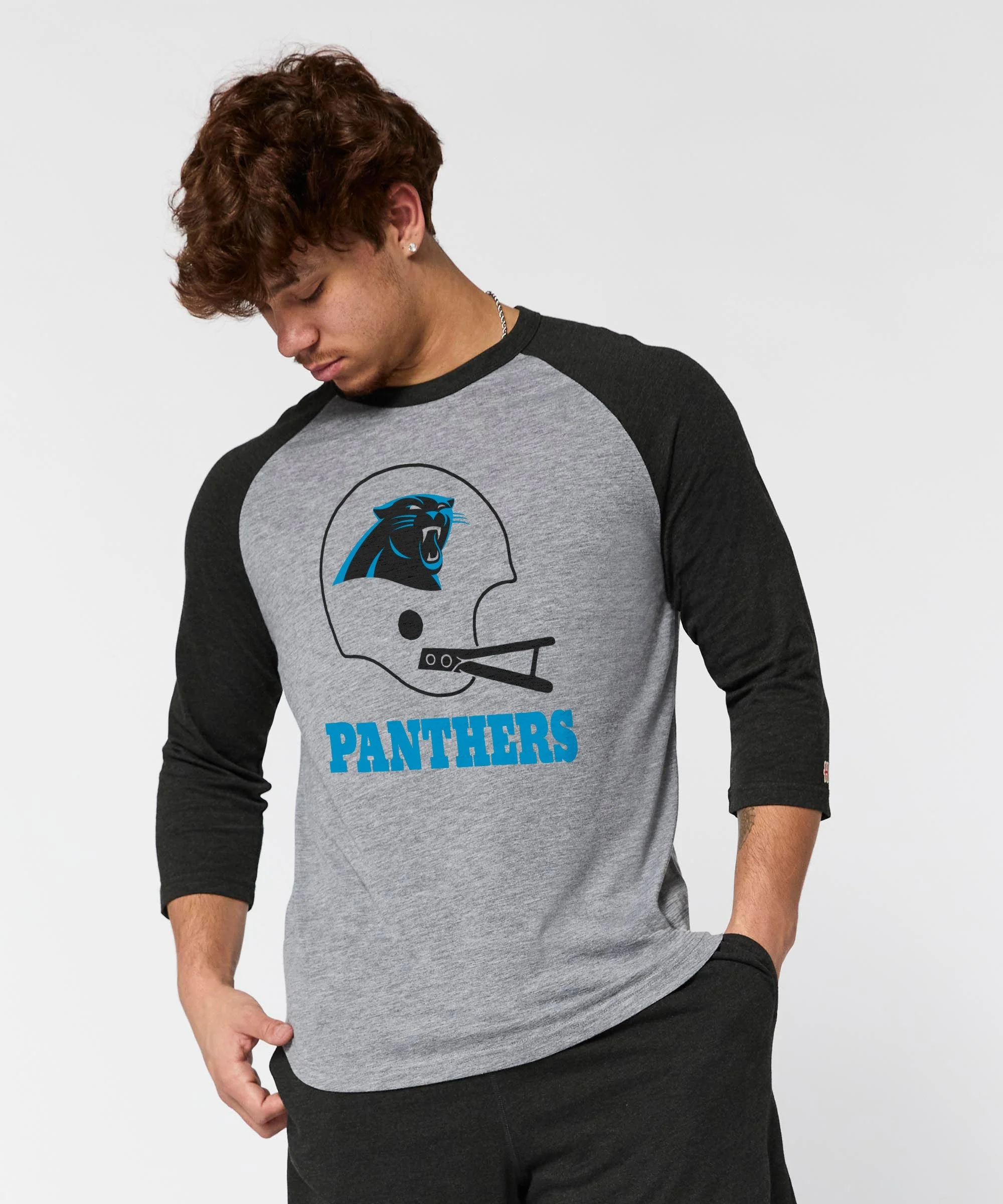 Carolina Panthers Big Helmet Raglan - Image 3
