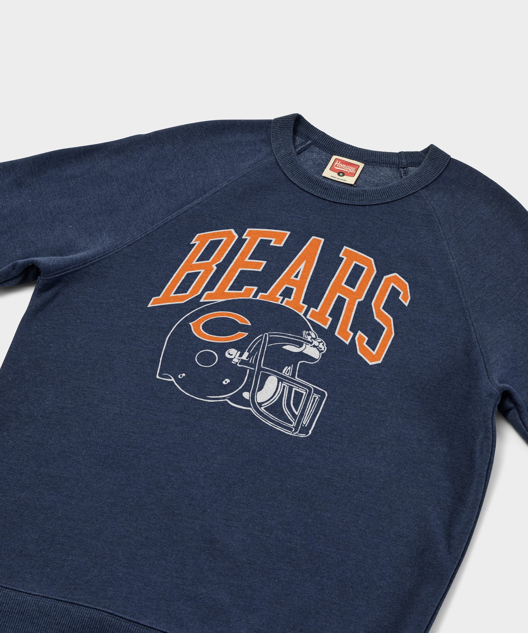 Chicago Bears Helmet Retro Crewneck - Image 2