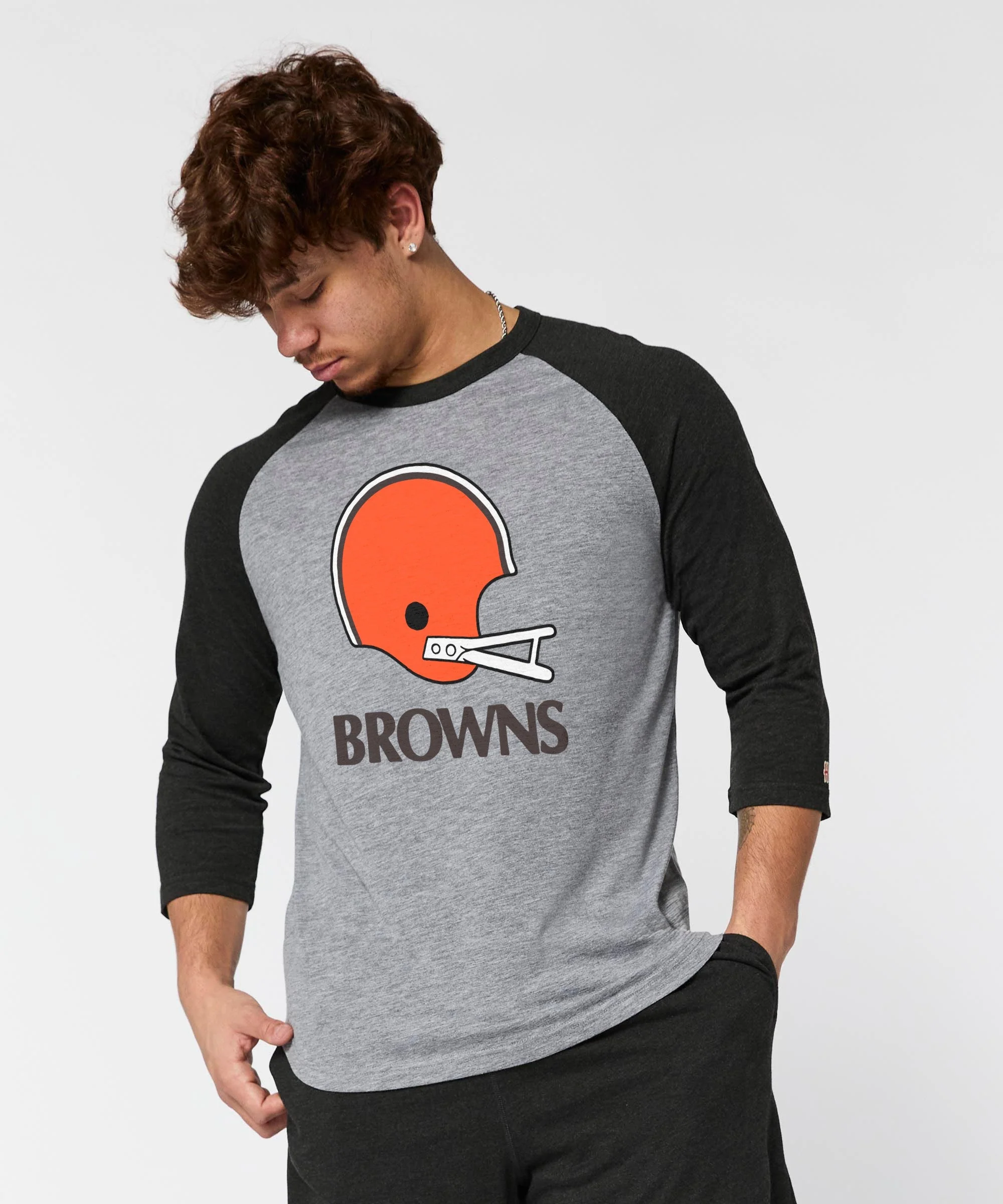 Cleveland Browns Big Helmet Raglan - Image 3