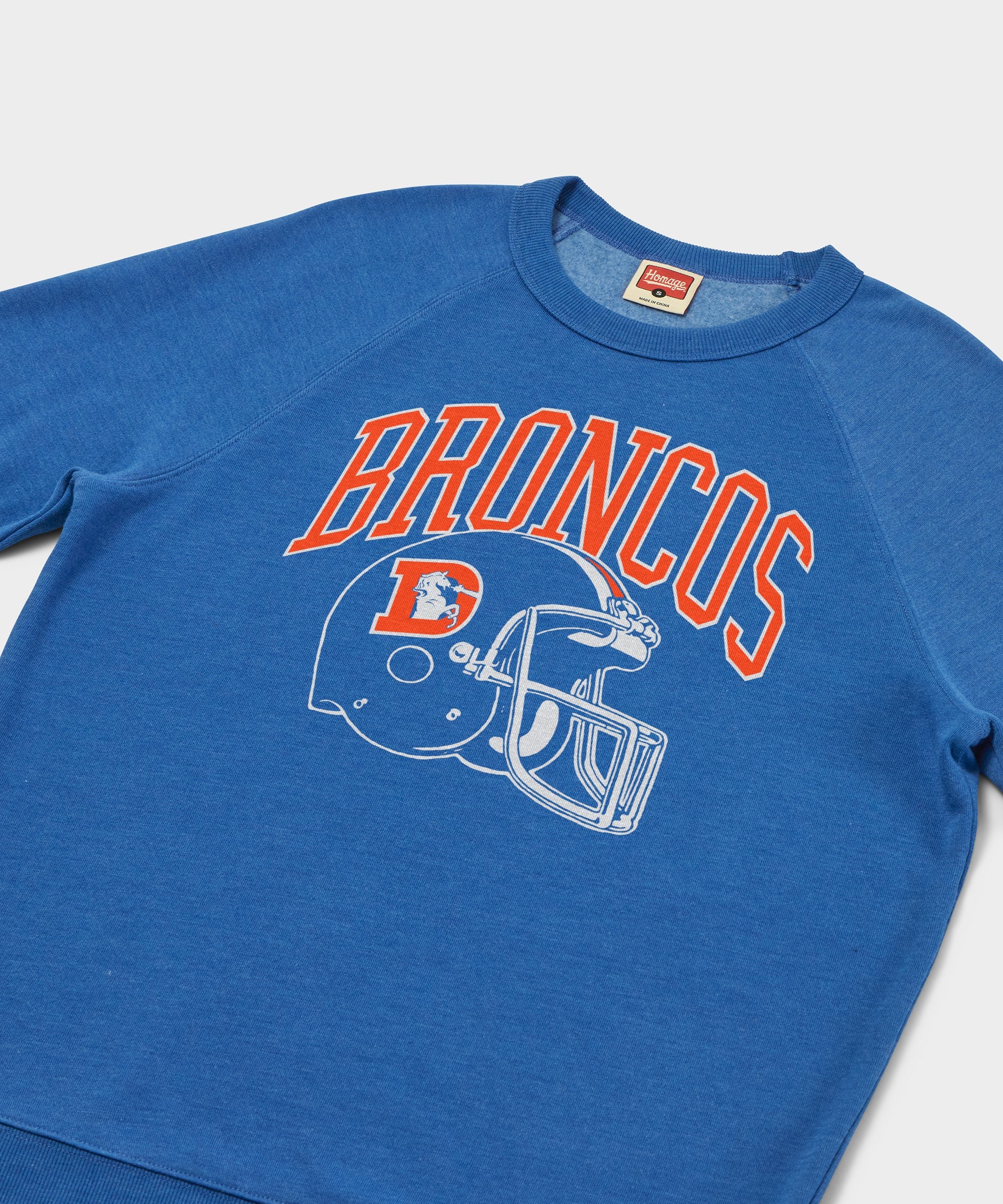 Denver Broncos Helmet Retro Crewneck - Image 2
