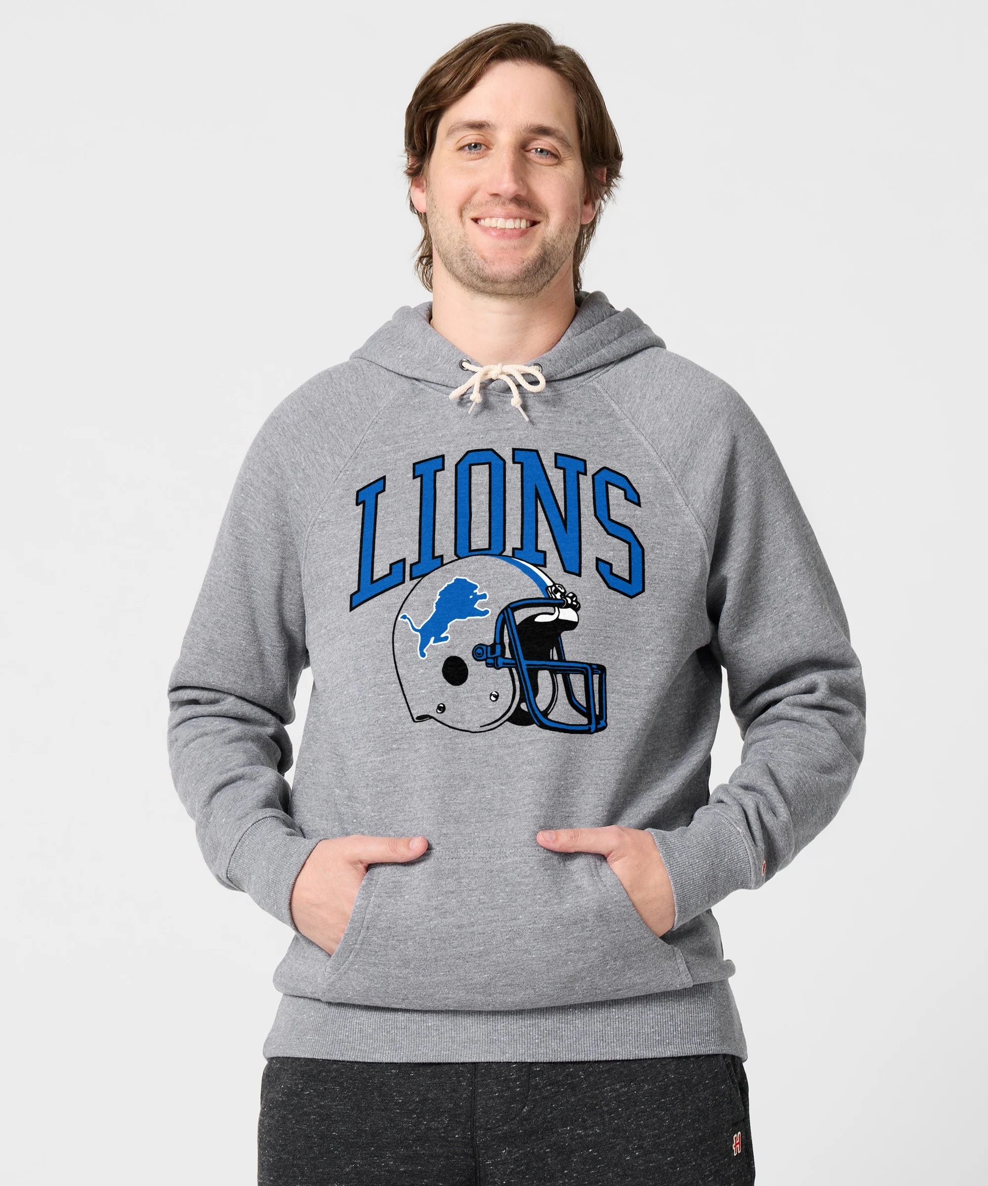 Detroit Lions Helmet Retro Hoodie - Image 3