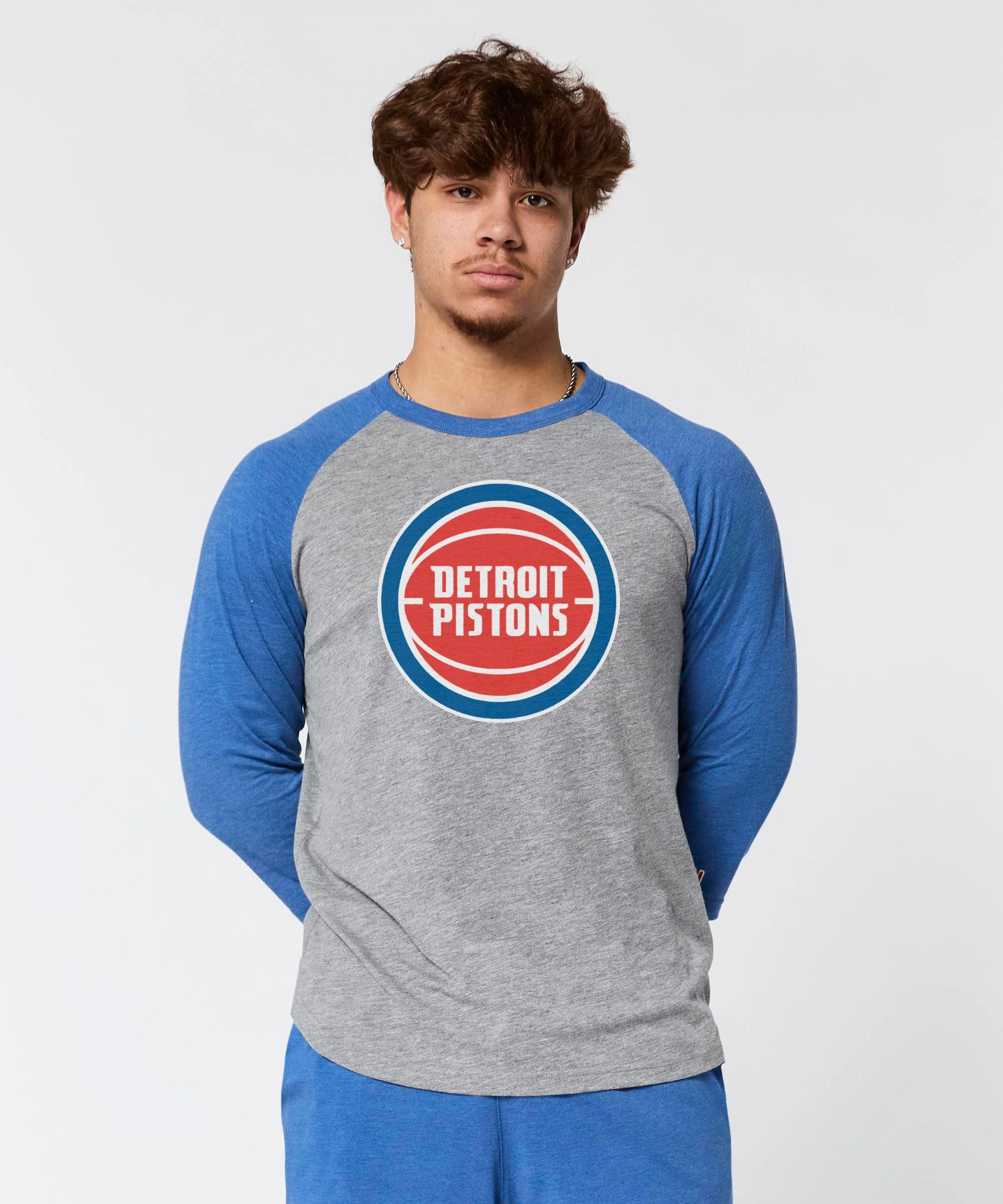 Detroit Pistons Logo Raglan - Image 3