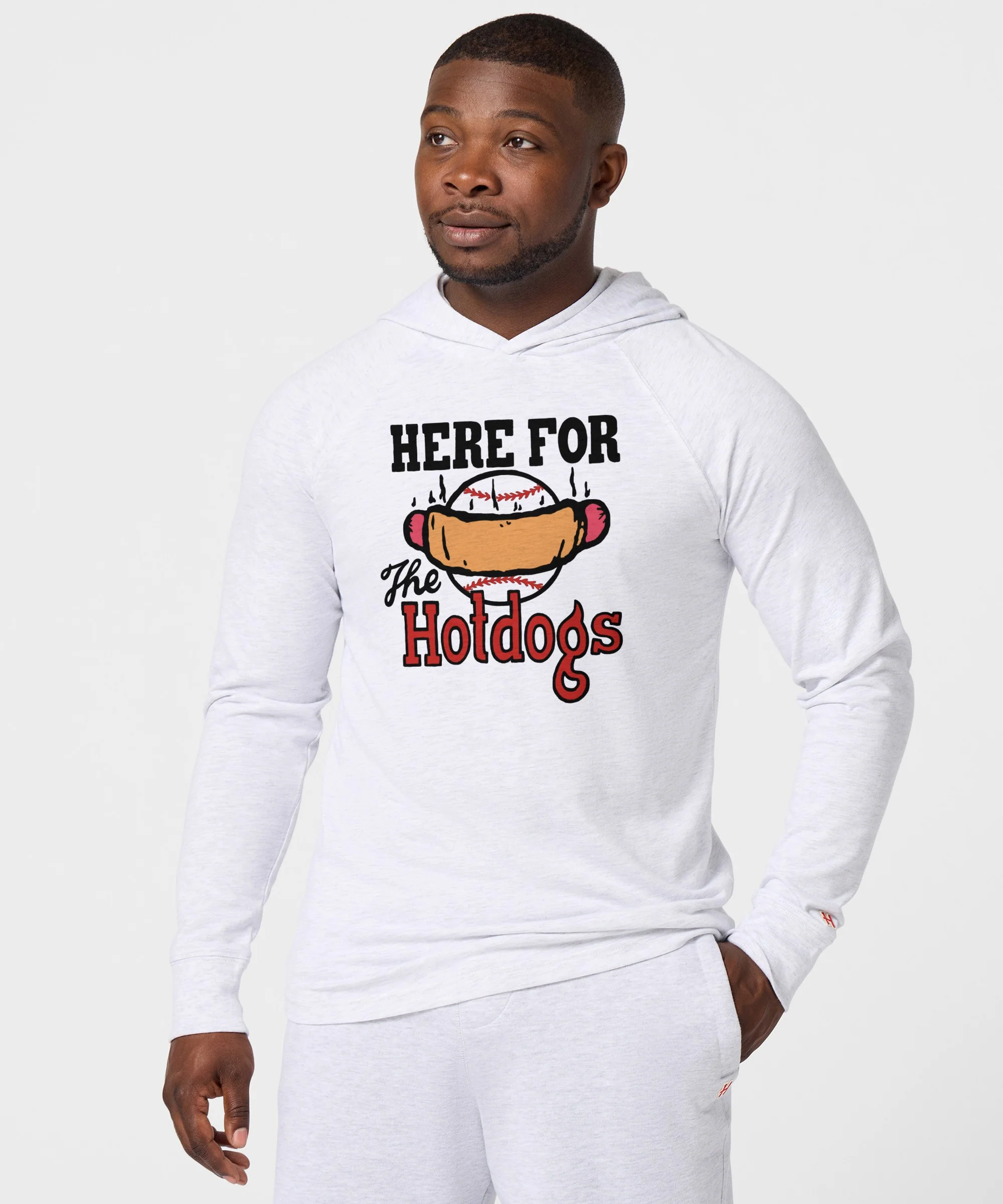 Here For The Hotdogs Lightweight Hoodie - Image 3