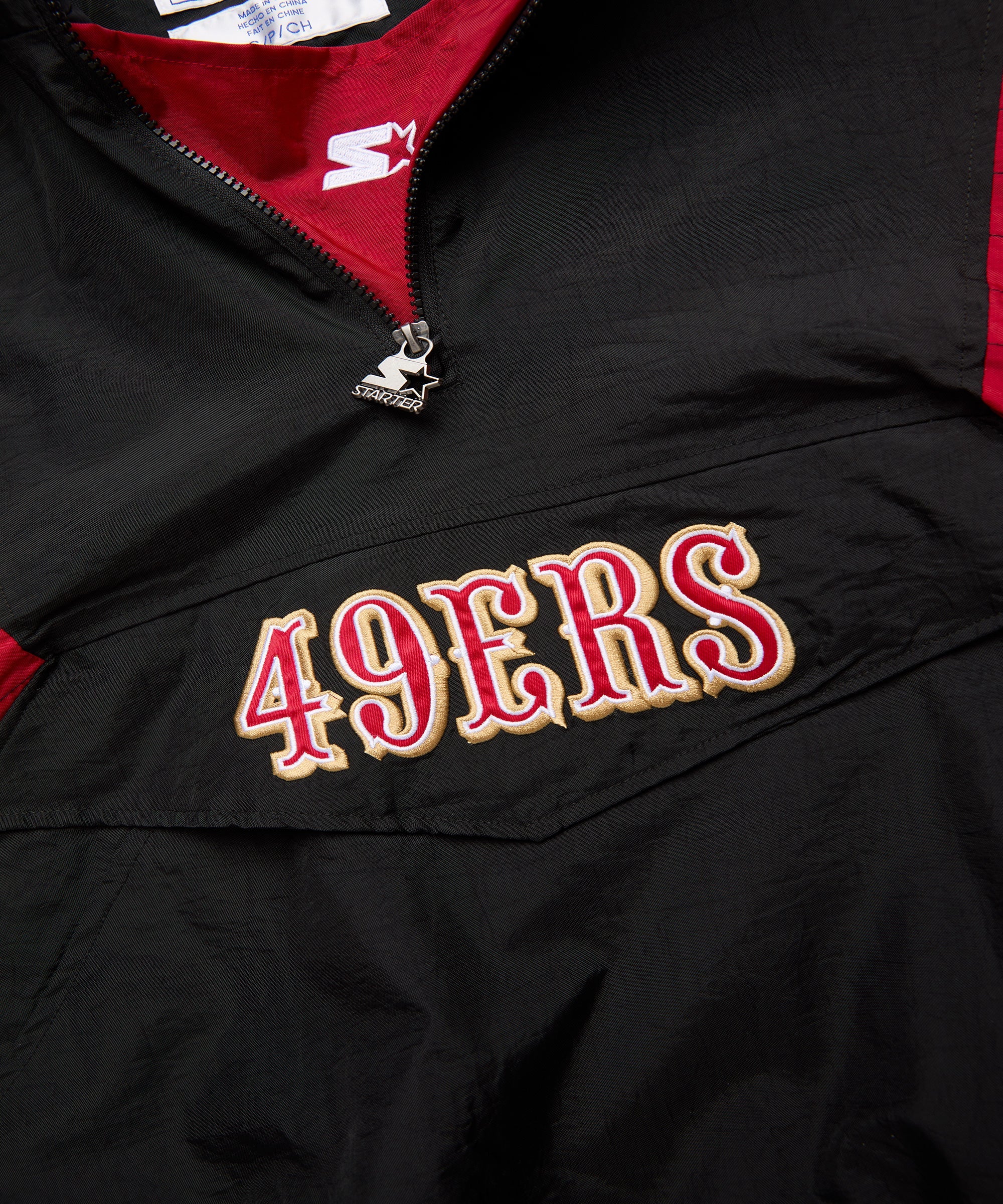 HOMAGE x Starter 49ers Blackout Breakaway Pullover Jacket - Image 3