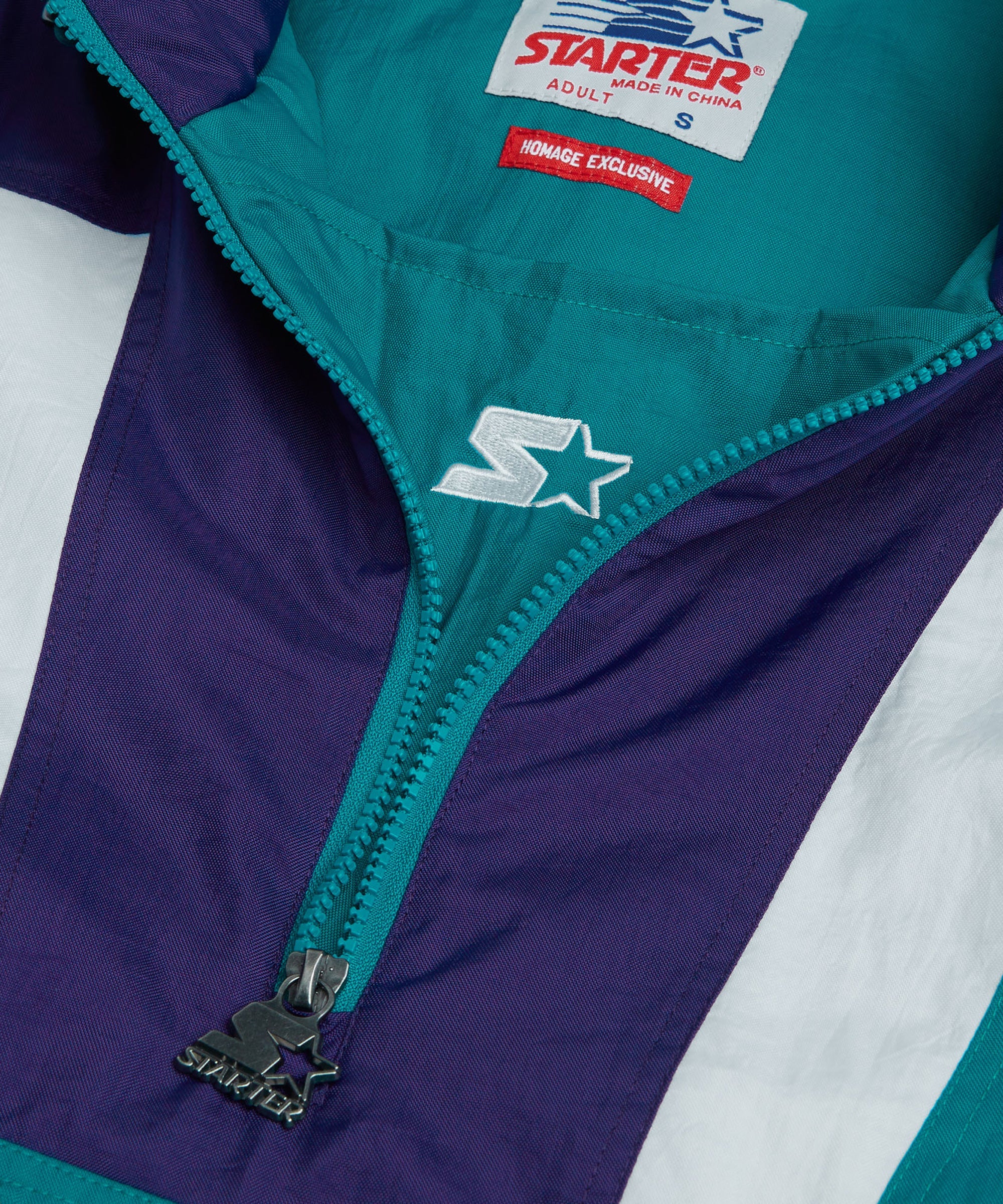 HOMAGE X Starter Hornets Pullover Jacket - Image 3