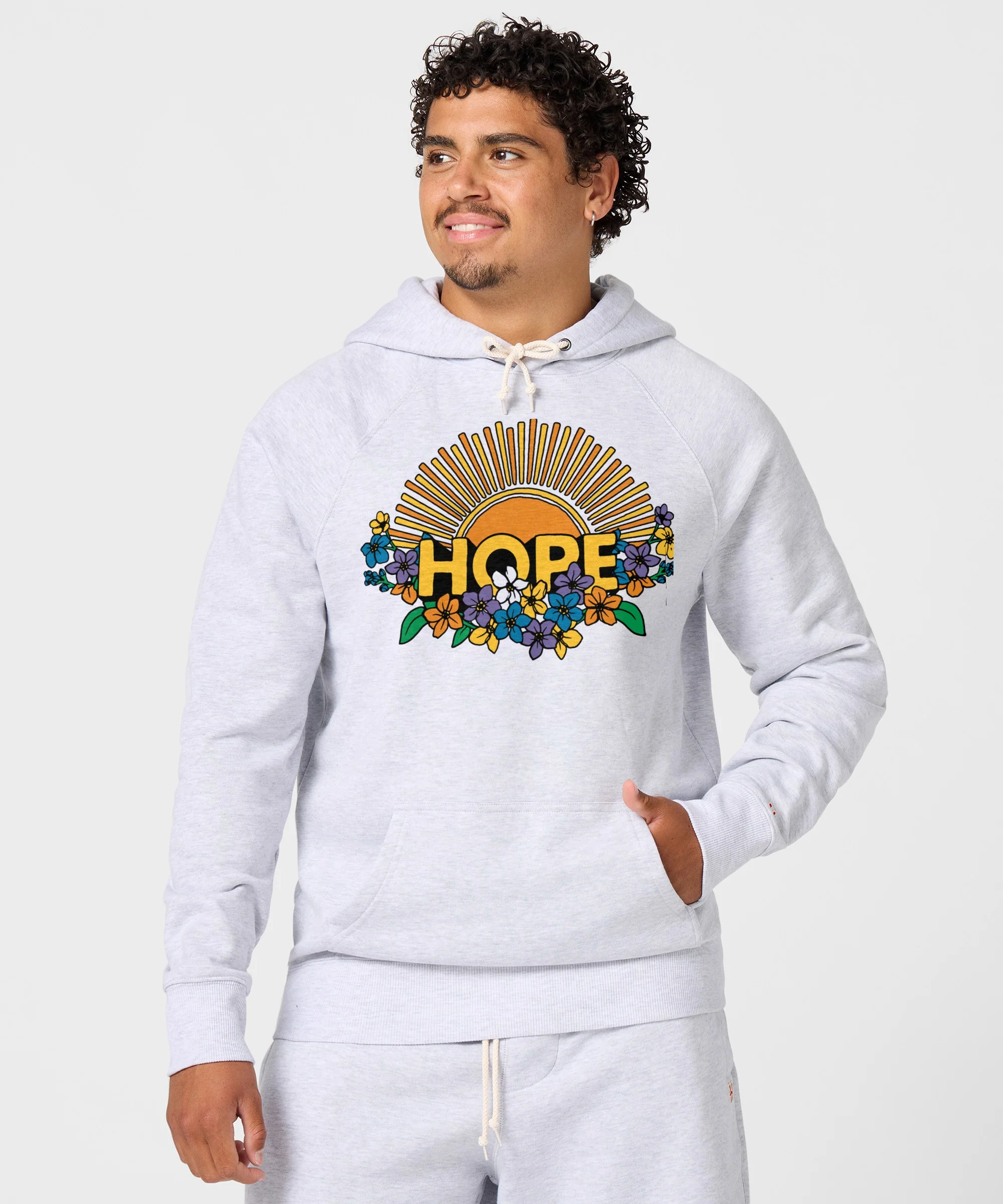 Hope Sun And Flowers Hoodie - Image 3