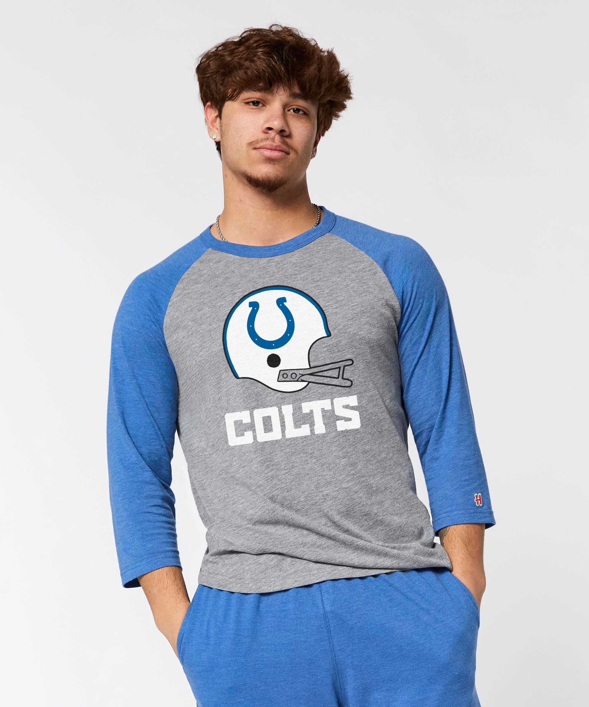 Indianapolis Colts Big Helmet Raglan - Image 3
