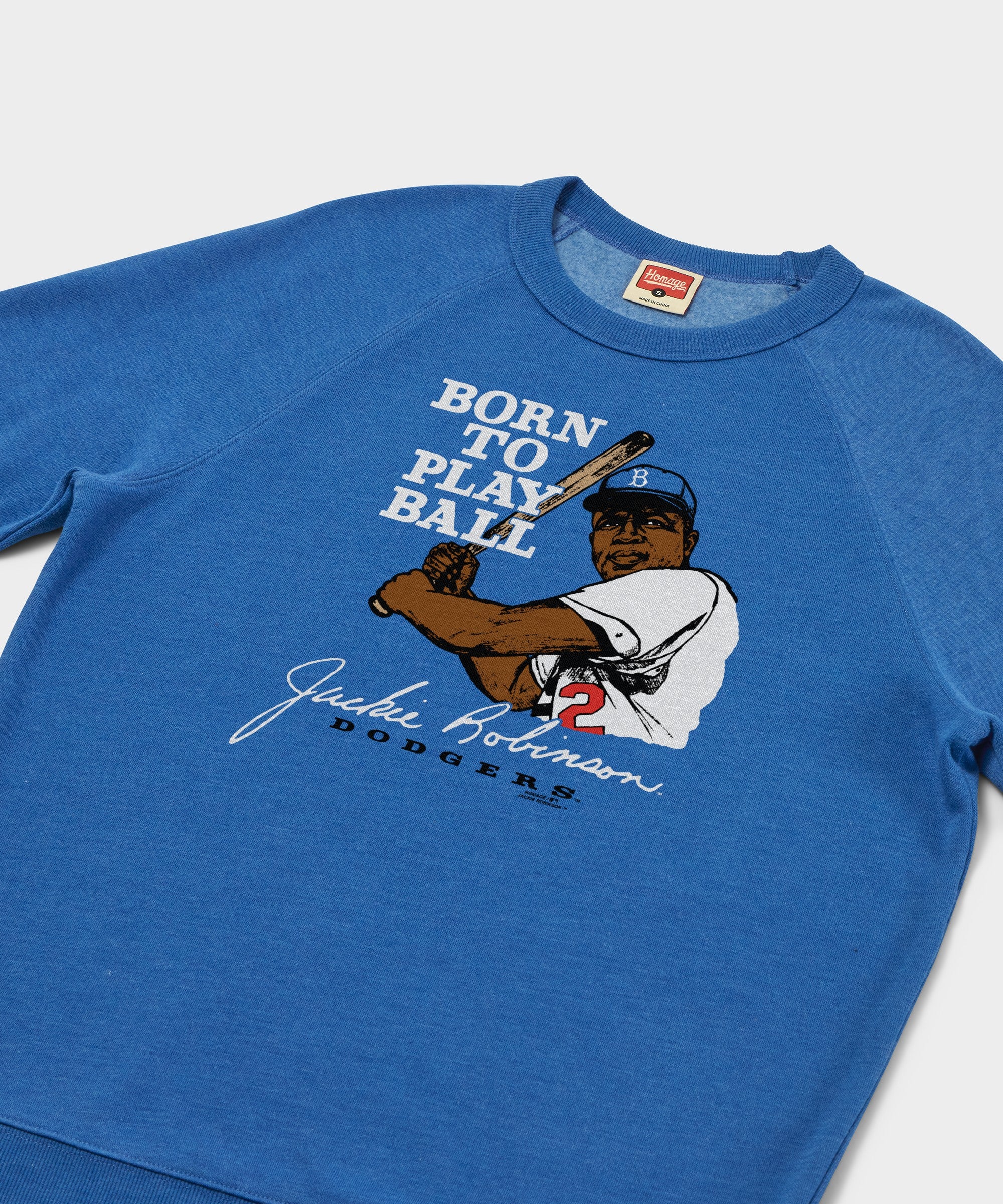Jackie Robinson Born To Play Ball Crewneck - Image 2