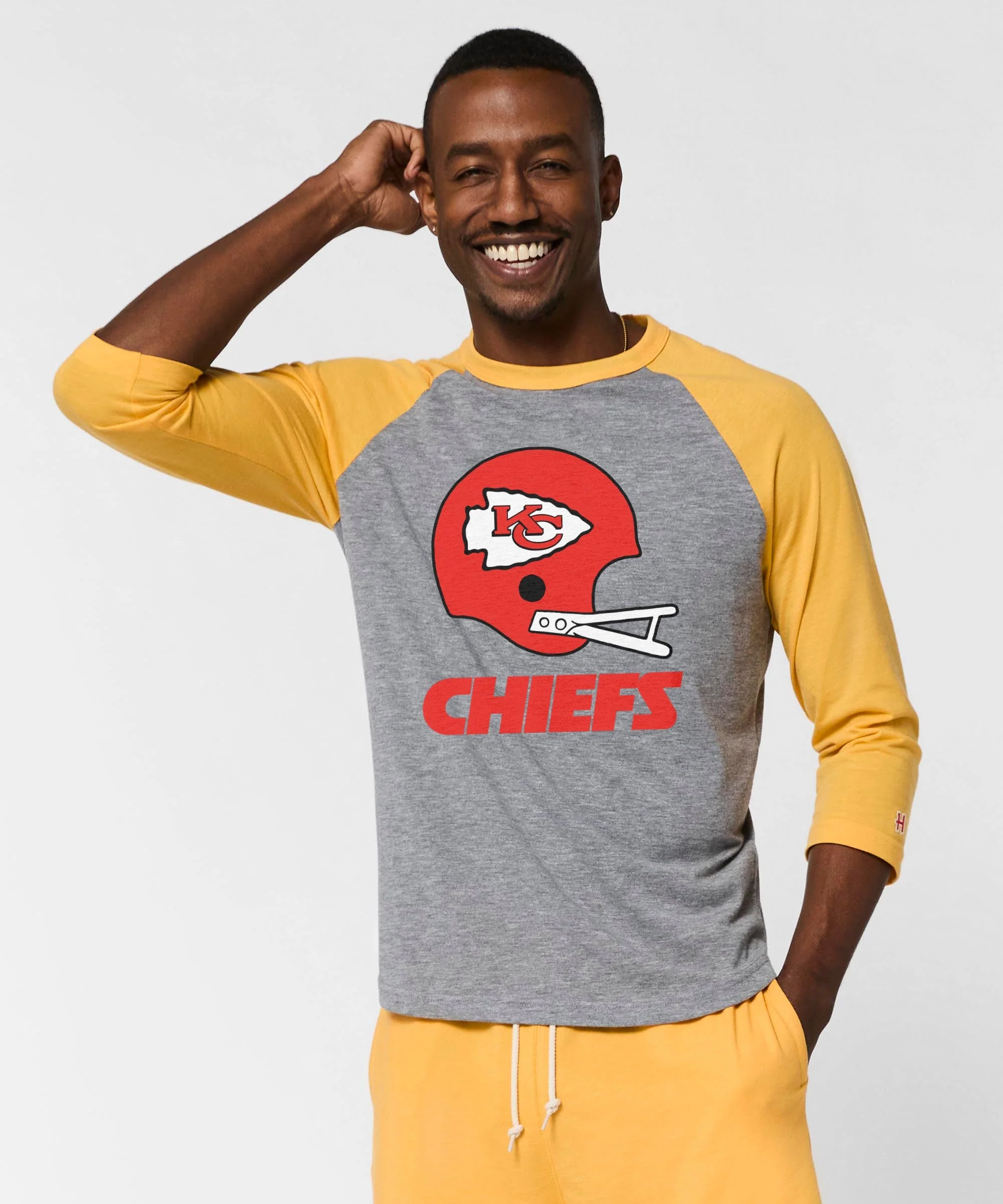 Kansas City Chiefs Big Helmet Raglan - Image 3