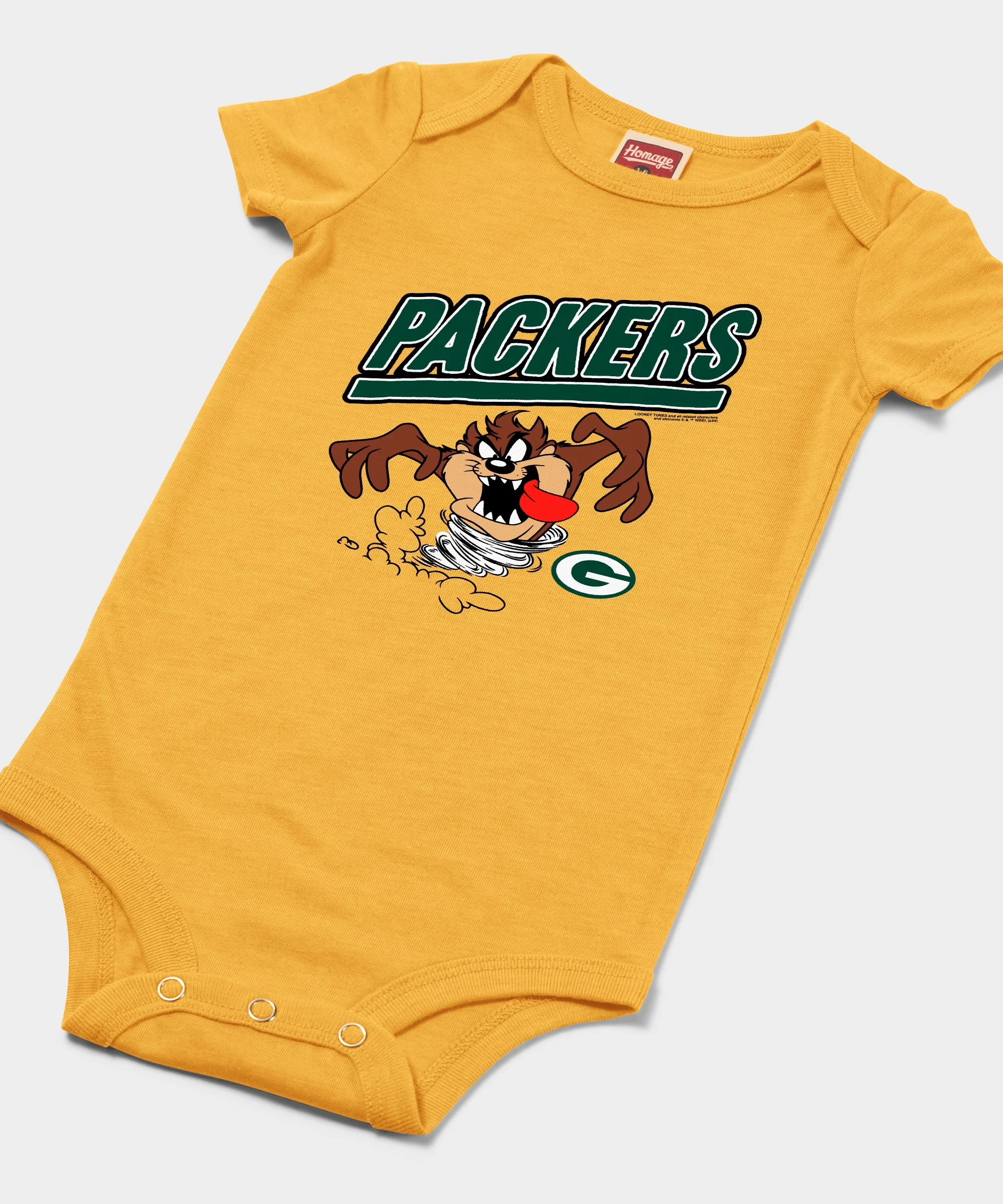 Looney Tunes Taz x Green Bay Packers Baby One Piece - Image 2