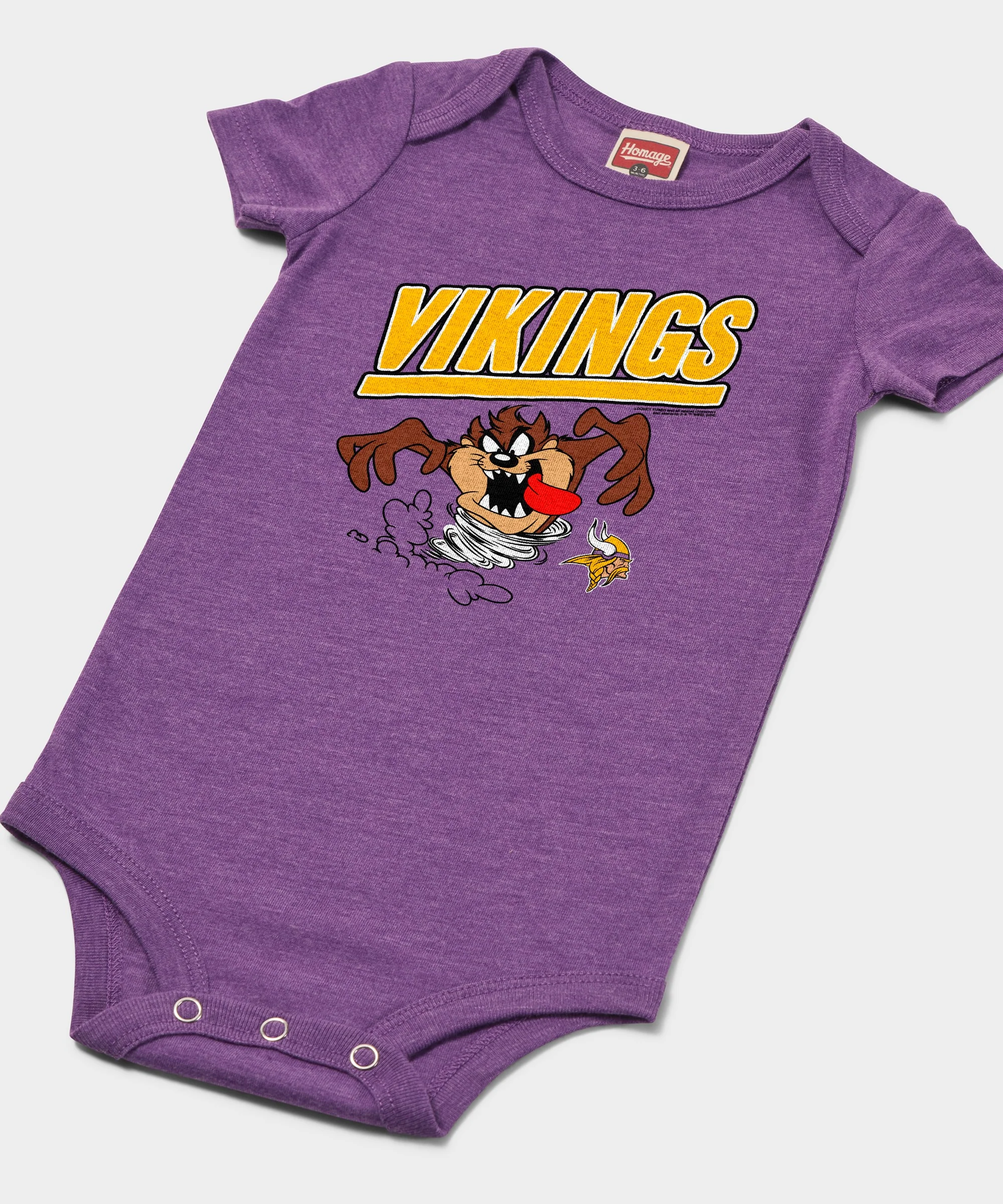 Looney Tunes Taz x Minnesota Vikings Baby One Piece - Image 2