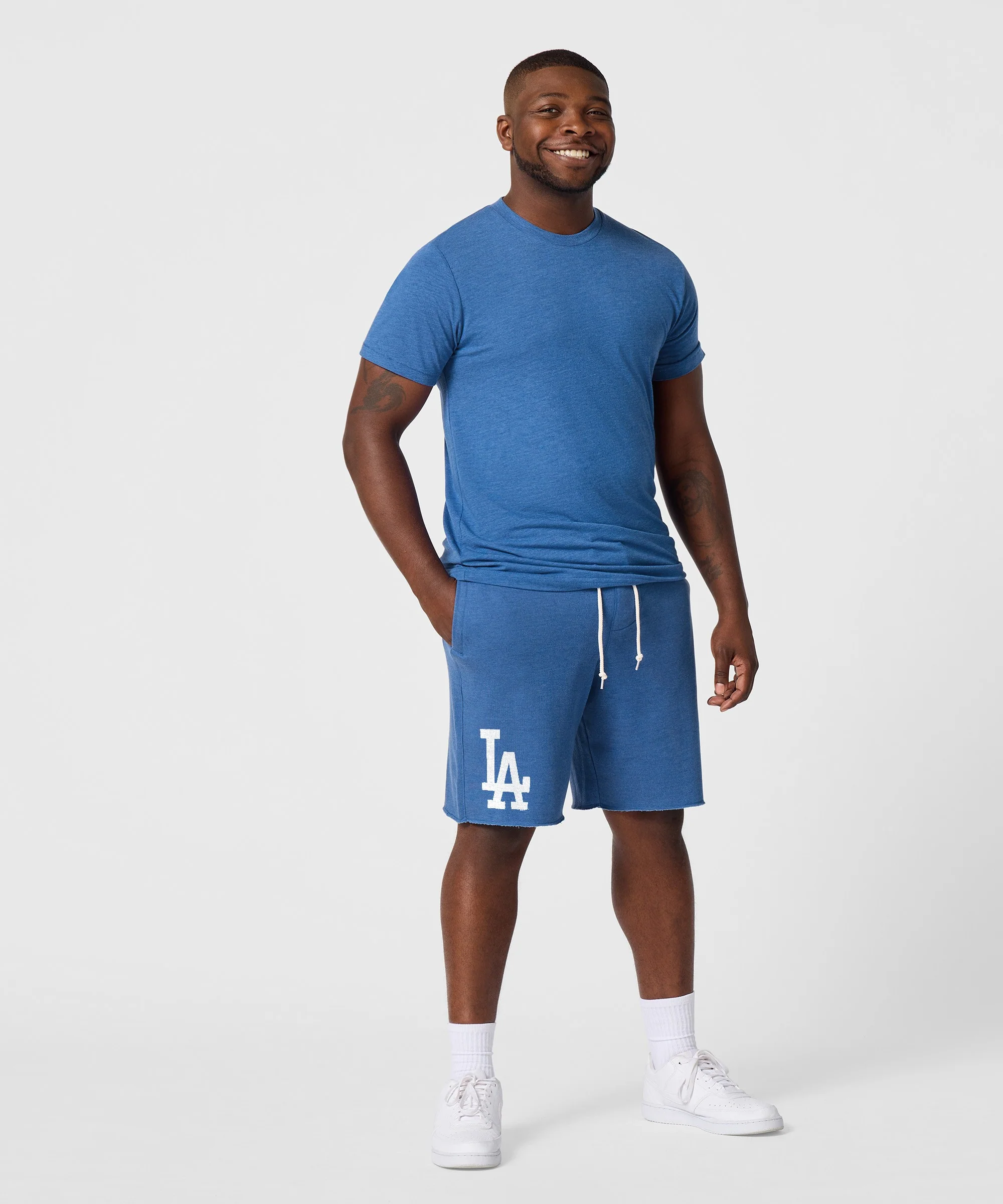 Los Angeles Dodgers Cap Logo '12 Sweat Shorts - Image 5