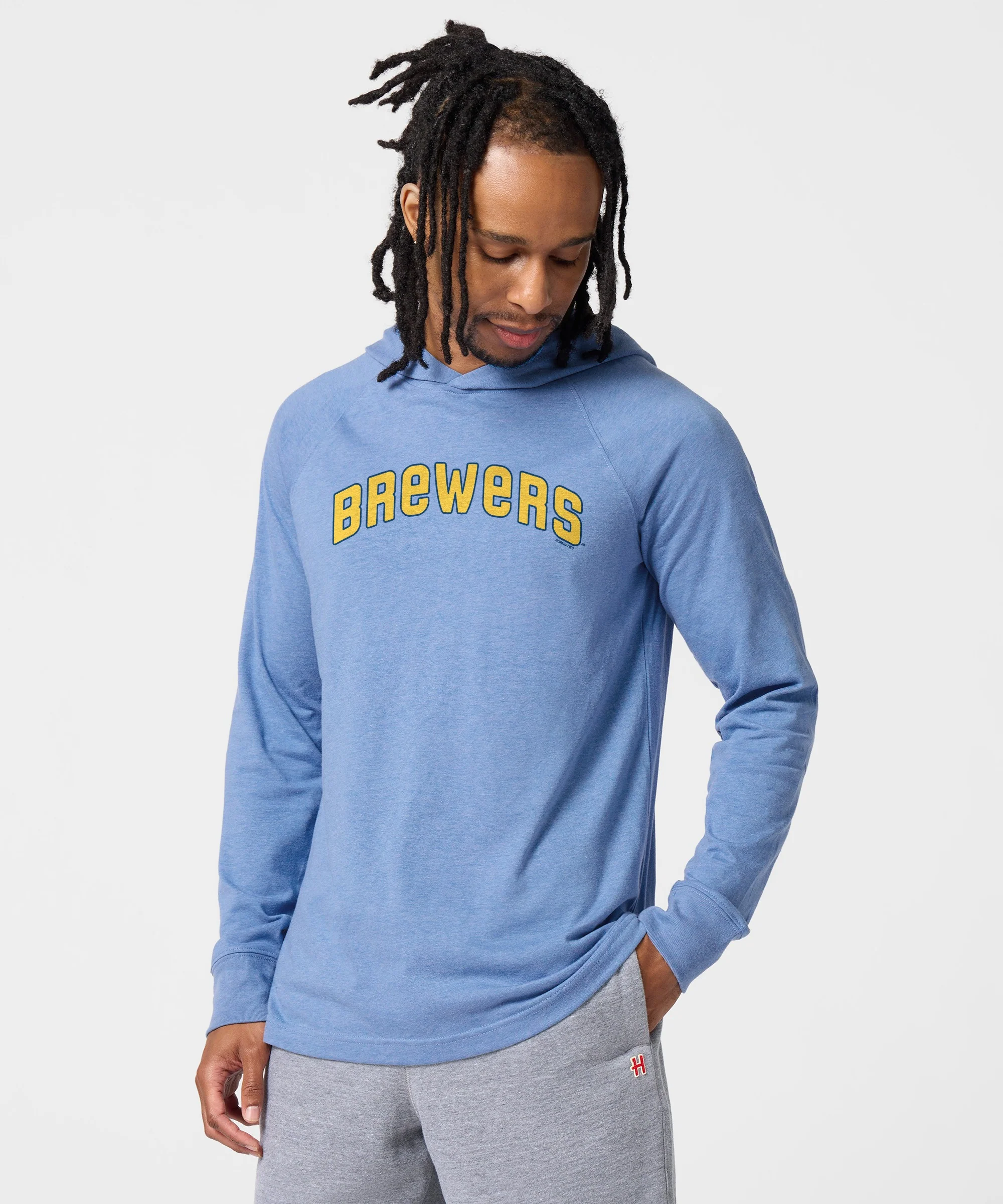 Milwaukee Brewers Jersey Logo '70 Lightweight Hoodie - Image 3
