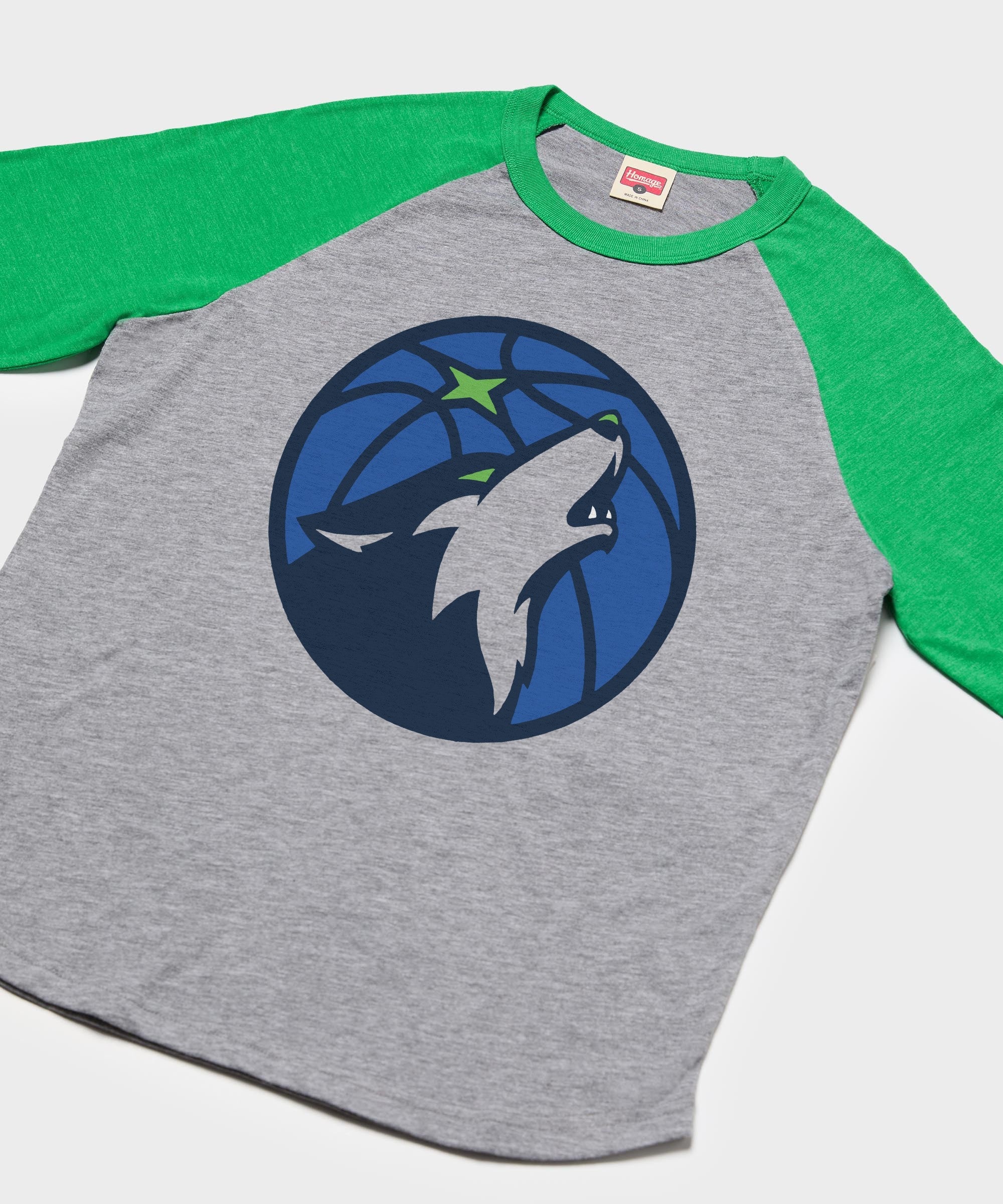 Minnesota Timberwolves Logo Raglan - Image 2