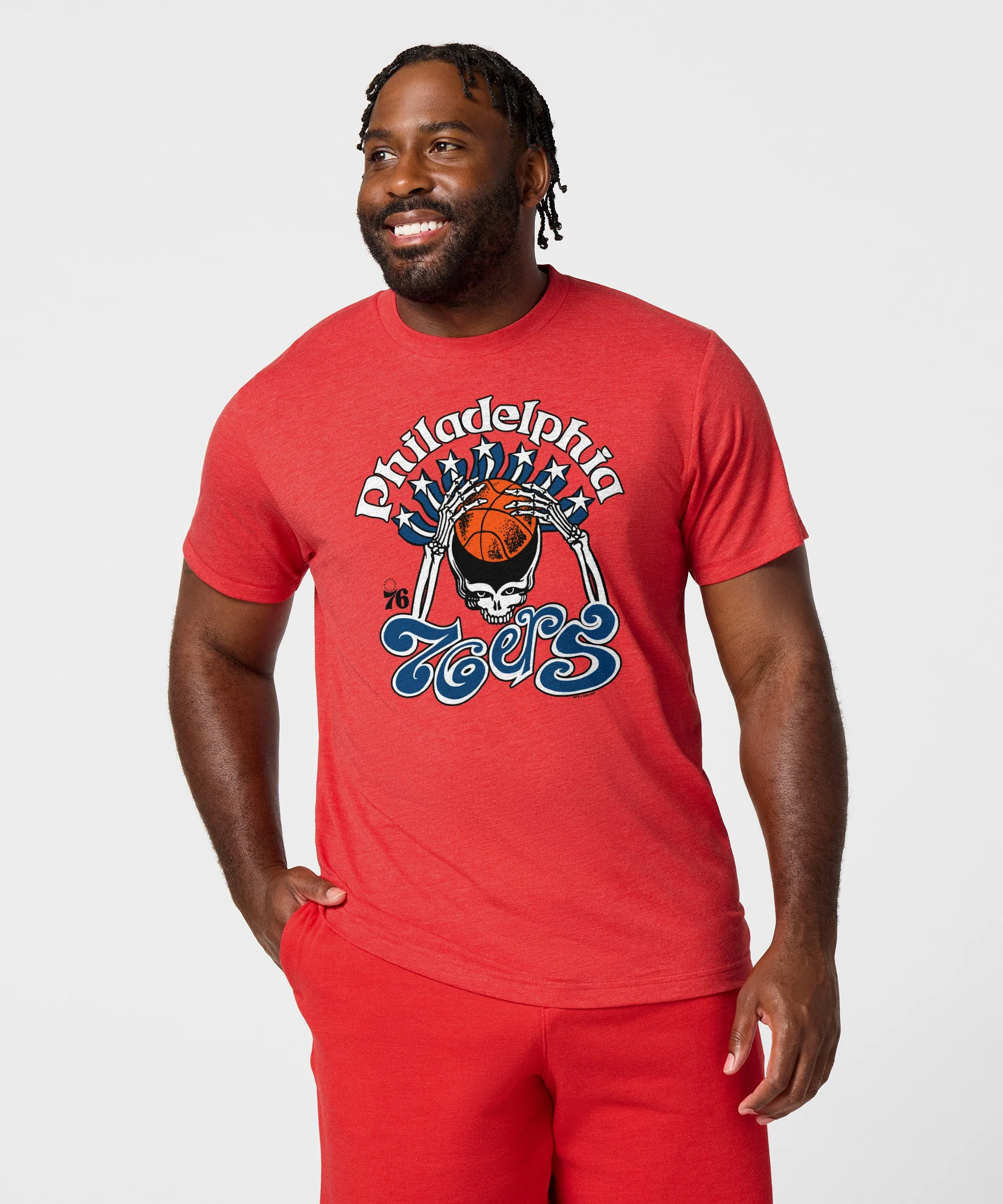 NBA x Grateful Dead x 76ers Skull - Image 3