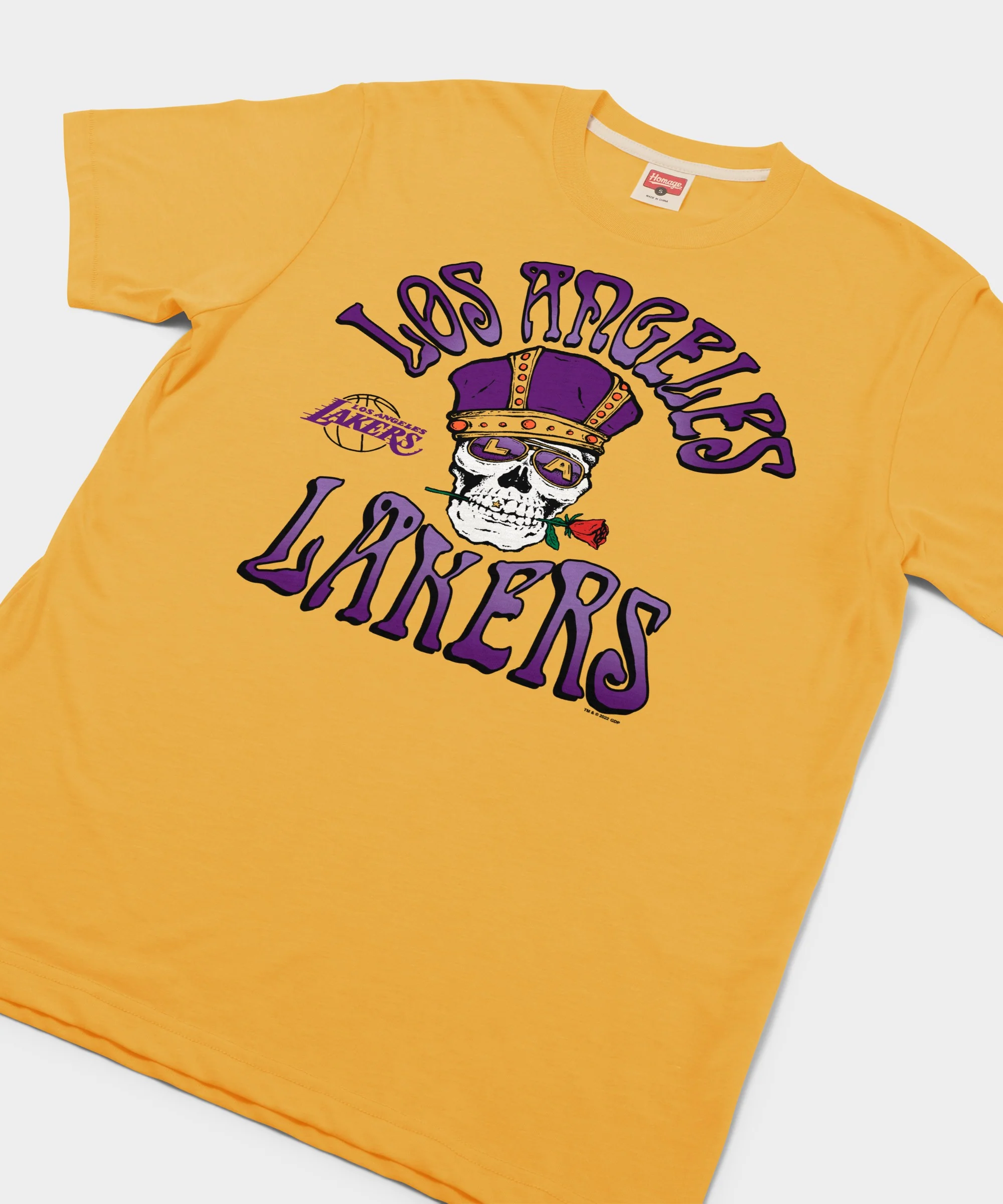 NBA x Grateful Dead x Lakers Skull And Rose - Image 2