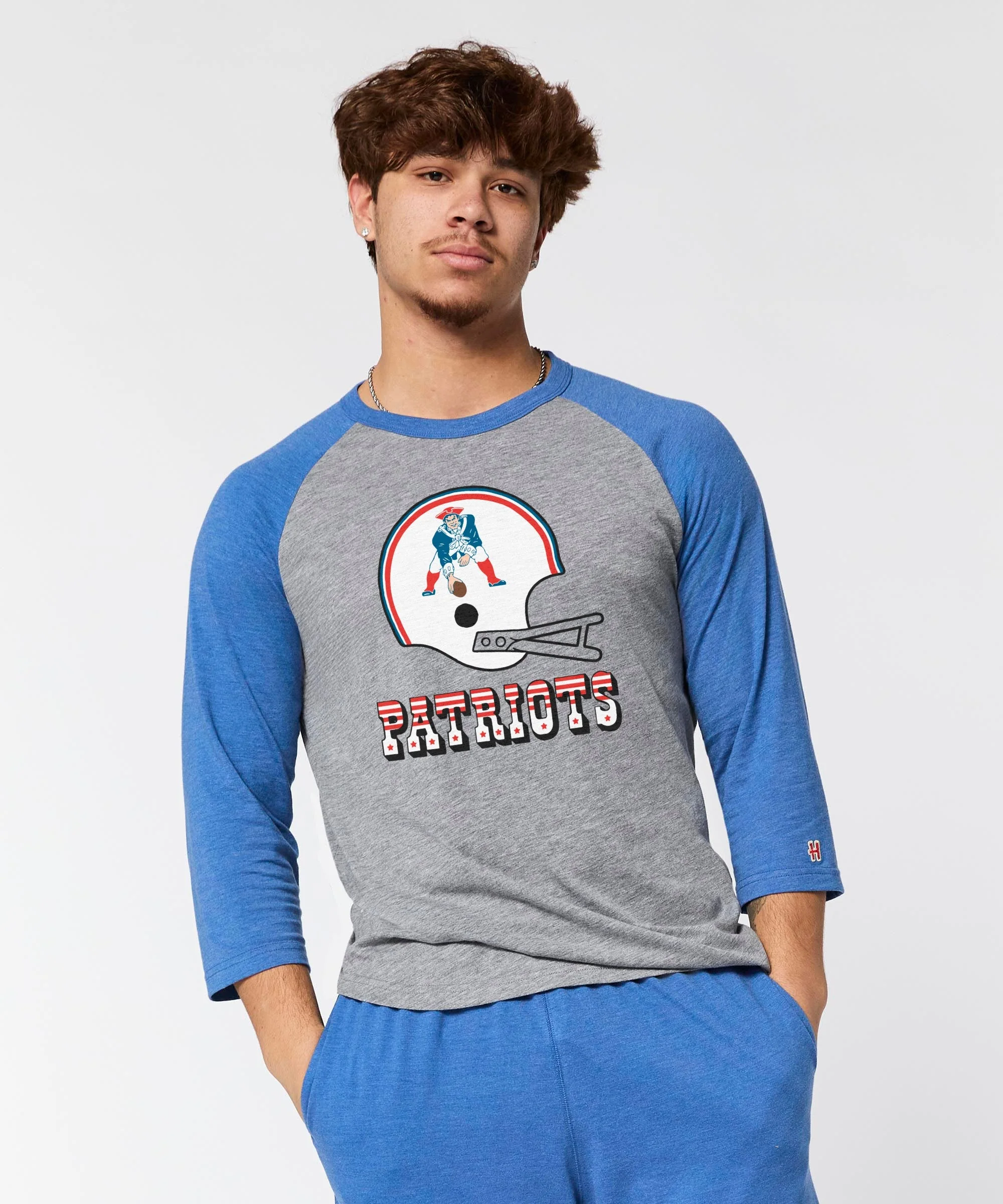 New England Patriots Big Helmet Raglan - Image 3