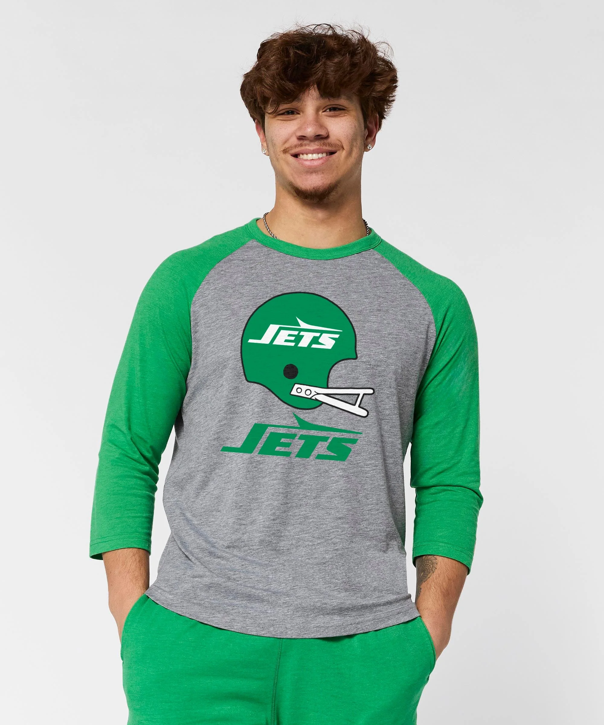 New York Jets Big Helmet Raglan - Image 3