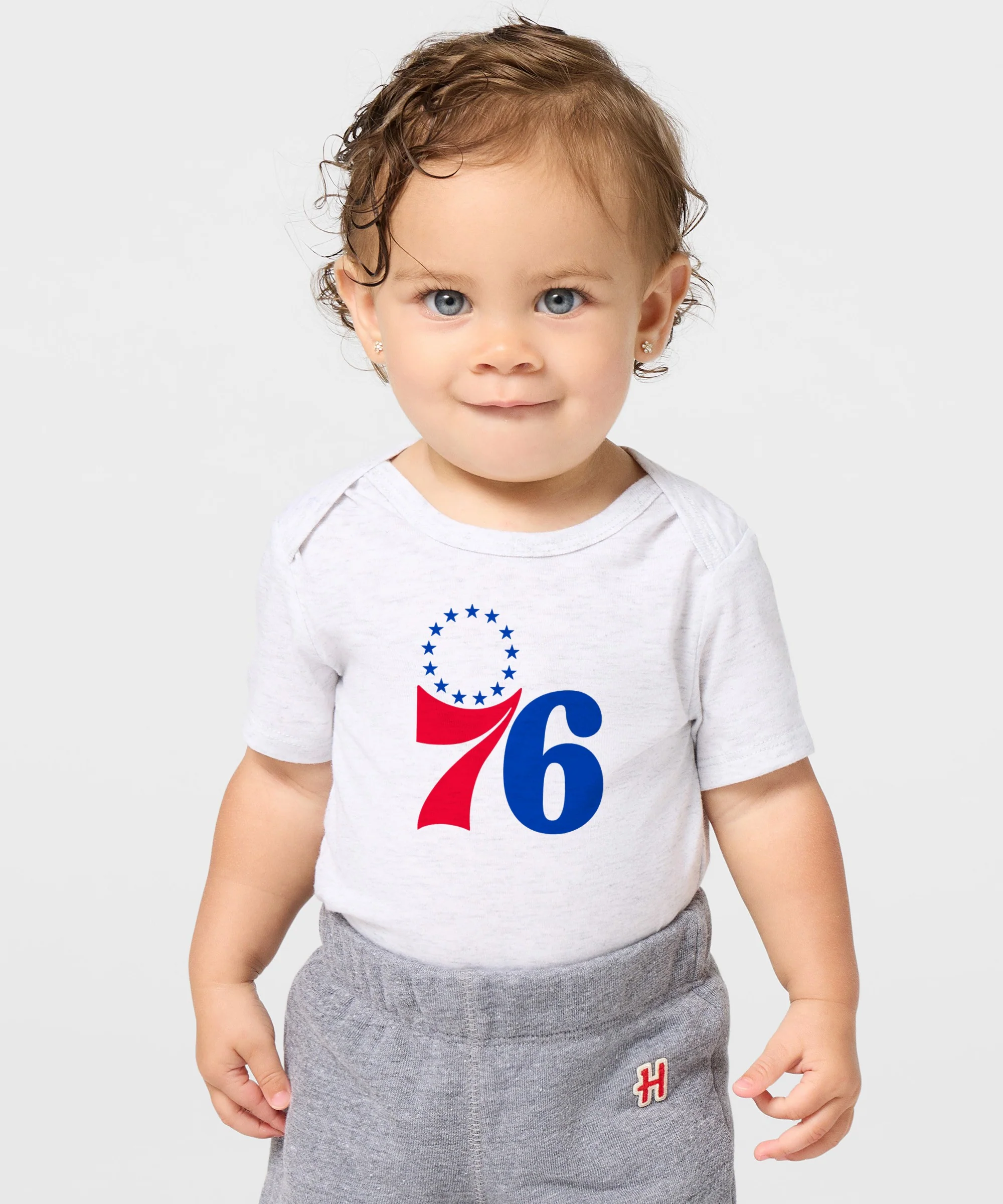 Philadelphia 76ers Logo Baby One Piece - Image 3
