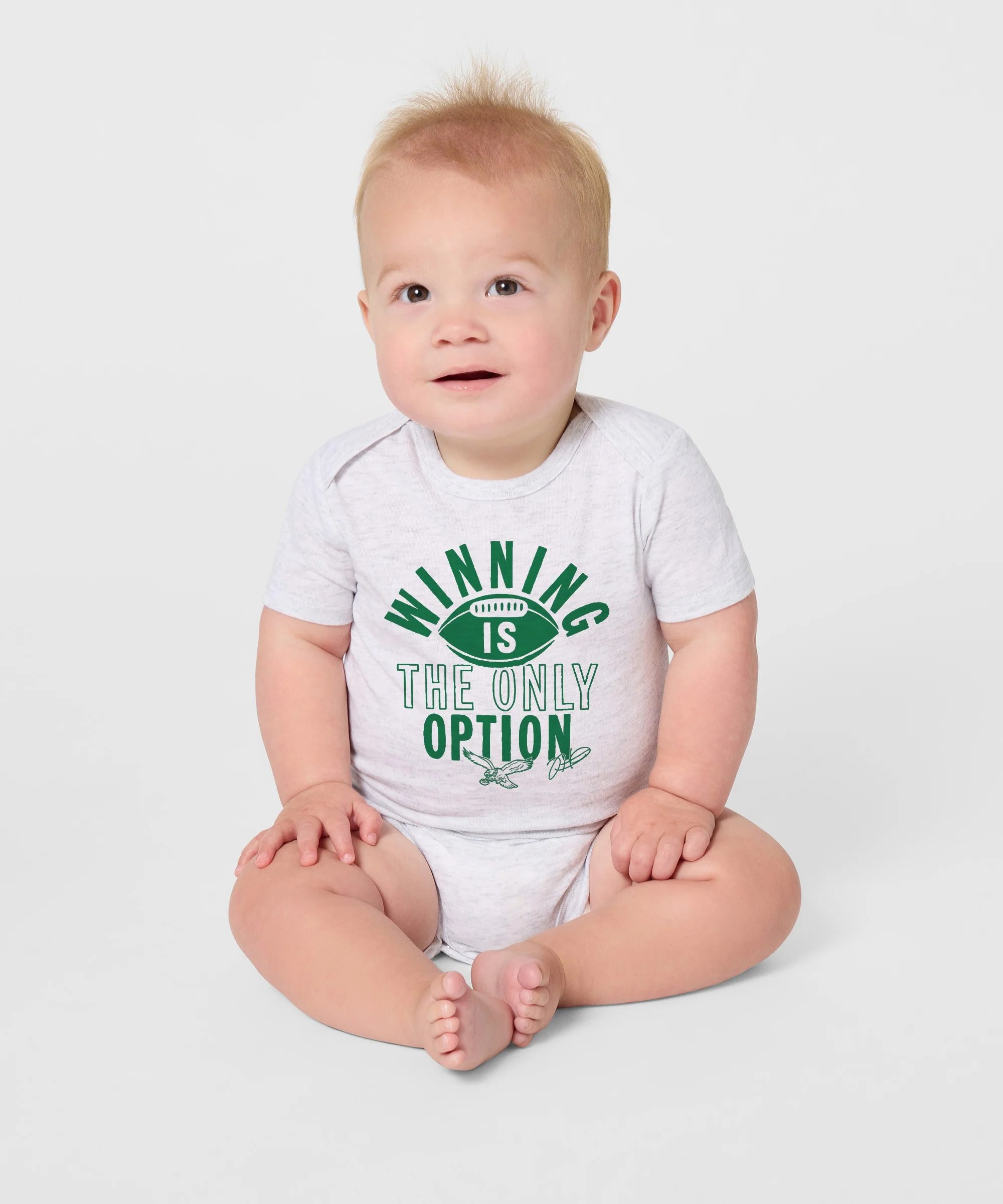 Philadelphia Eagles Jalen Hurts Winning Is The Only Option Baby One Piece - Image 3