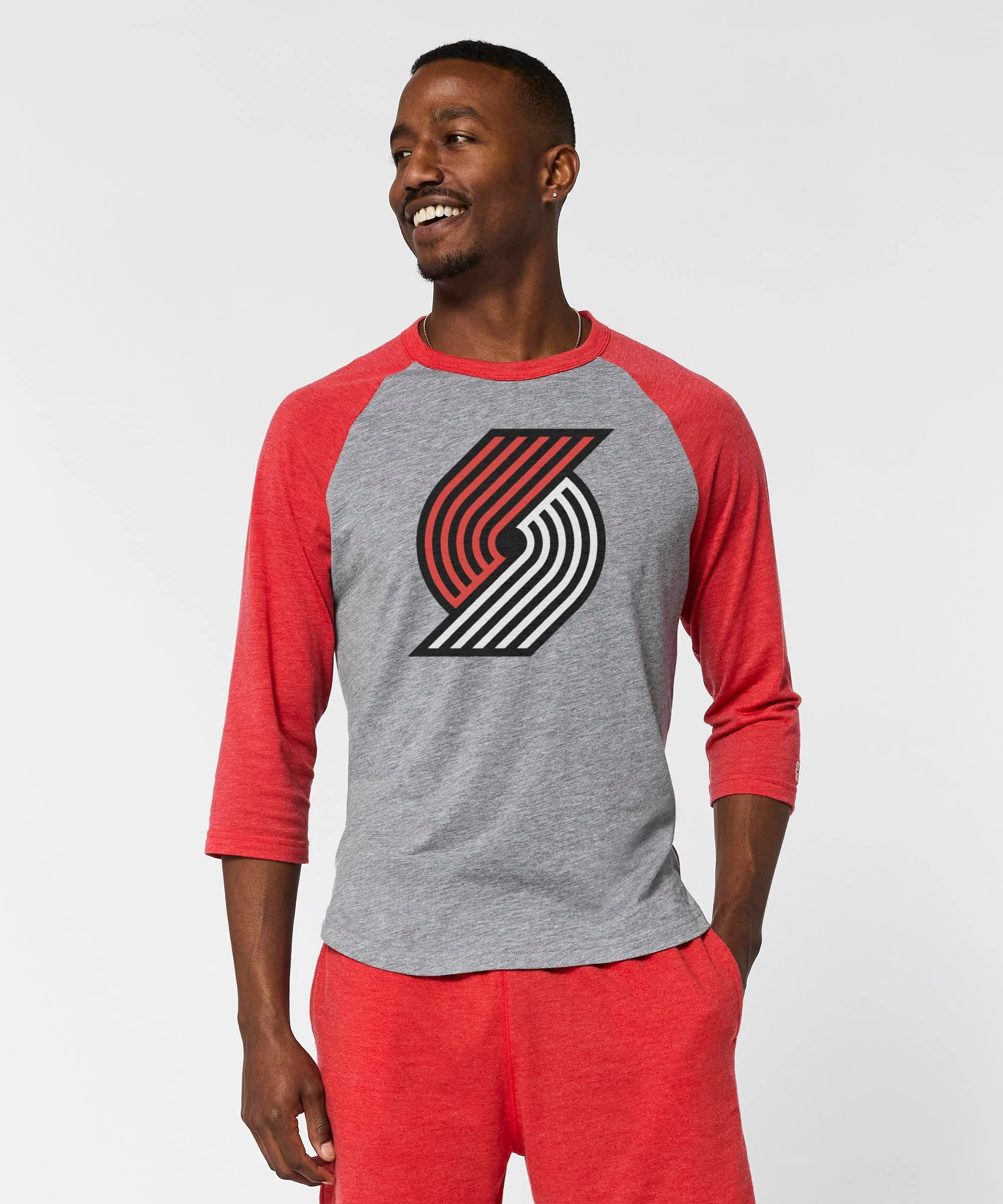 Portland Trail Blazers Logo Raglan - Image 3