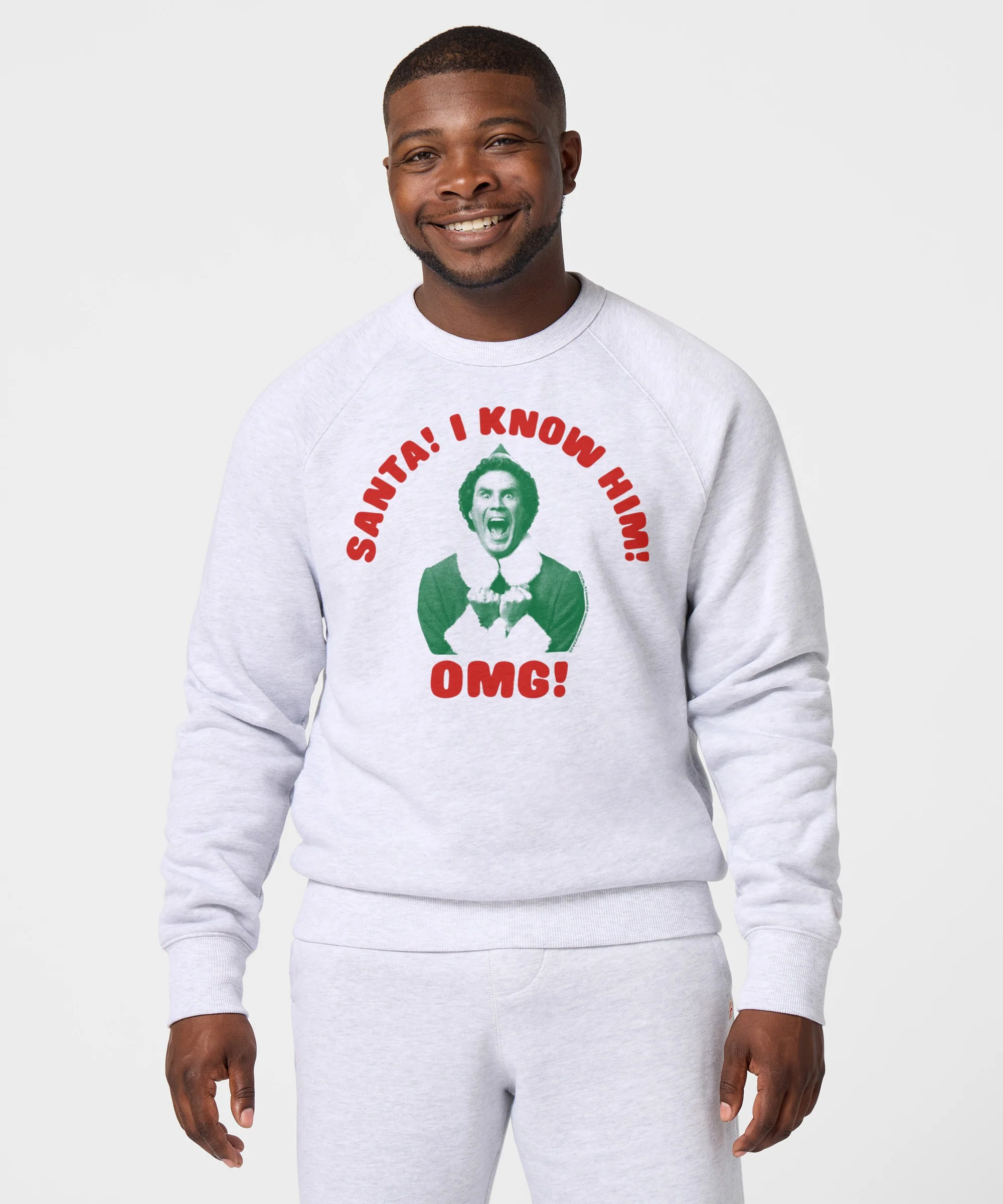 Santa! I Know Him! OMG! Crewneck - Image 3