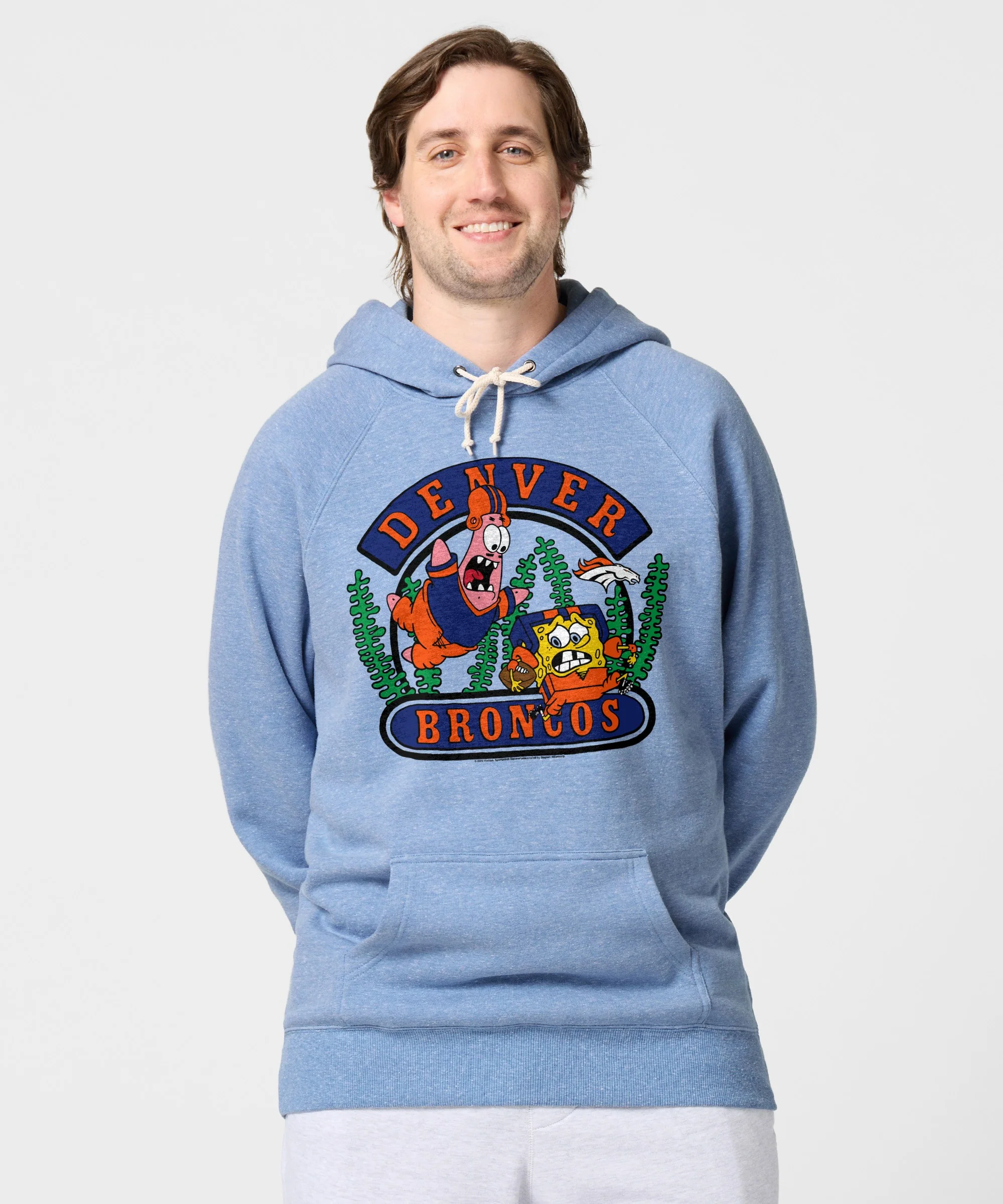 SpongeBob And Patrick X Denver Broncos Hoodie - Image 3