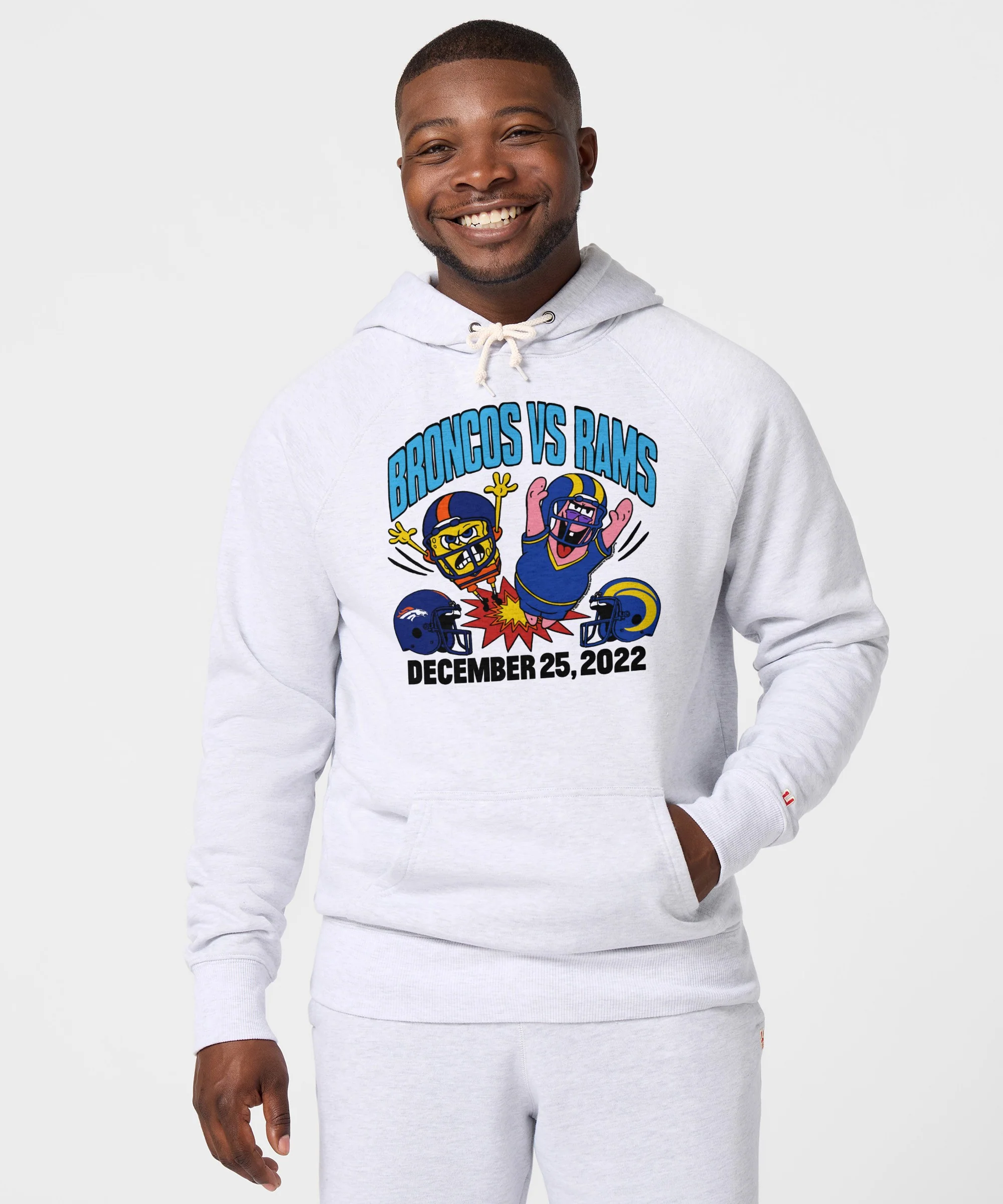 SpongeBob X Broncos Vs Rams 2022 Hoodie - Image 3