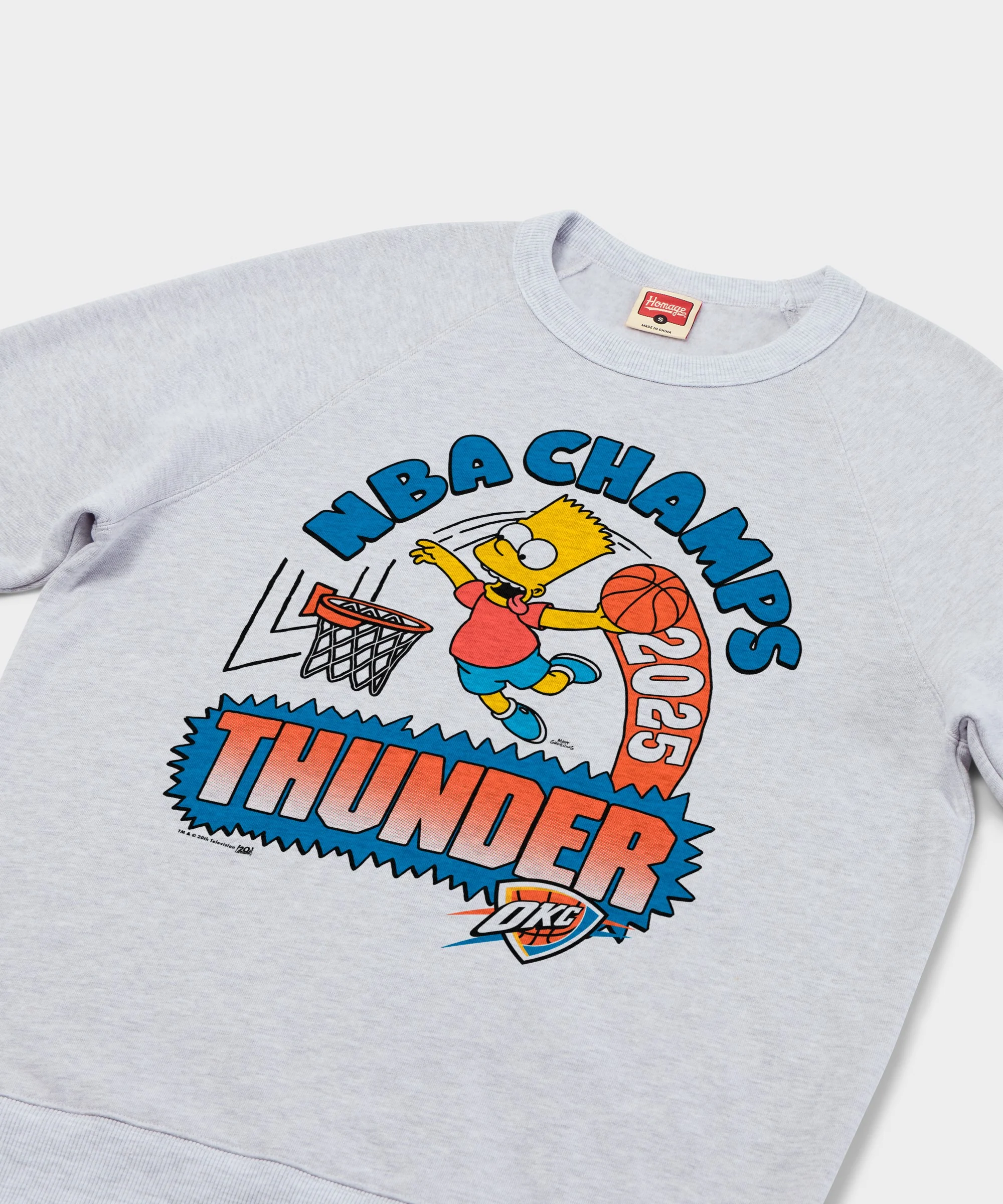 The Simpsons Bart x Thunder 2025 NBA Champs Crewneck - Image 2