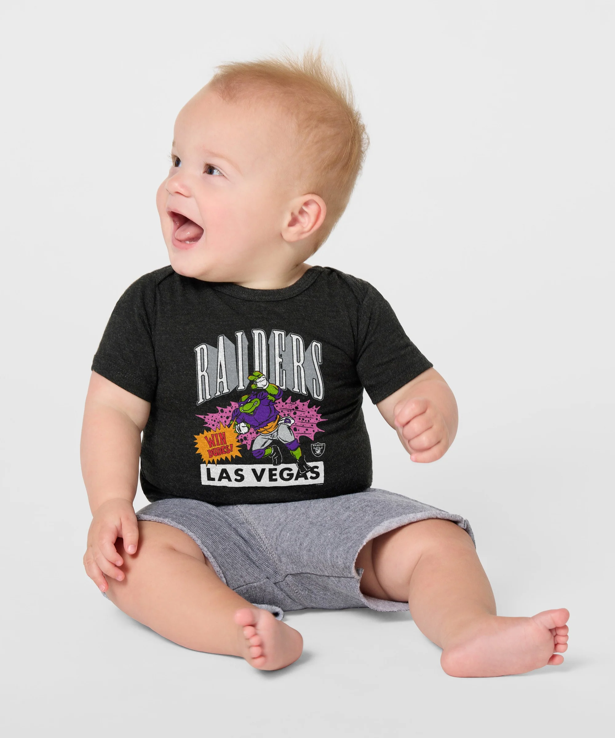 TMNT Donatello x Las Vegas Raiders Baby One Piece - Image 3