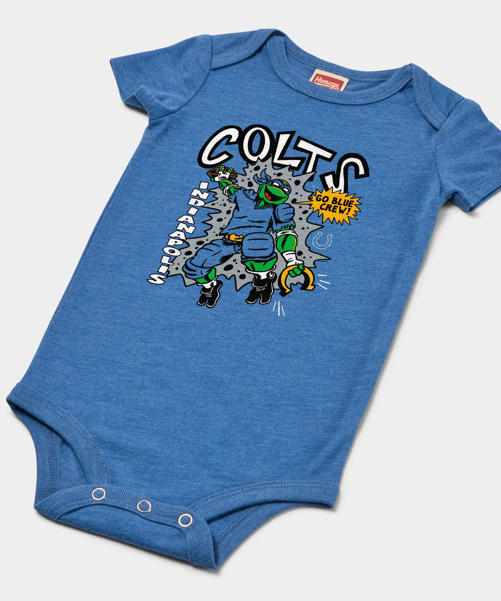 TMNT Leonardo x Indianapolis Colts Baby One Piece - Image 2