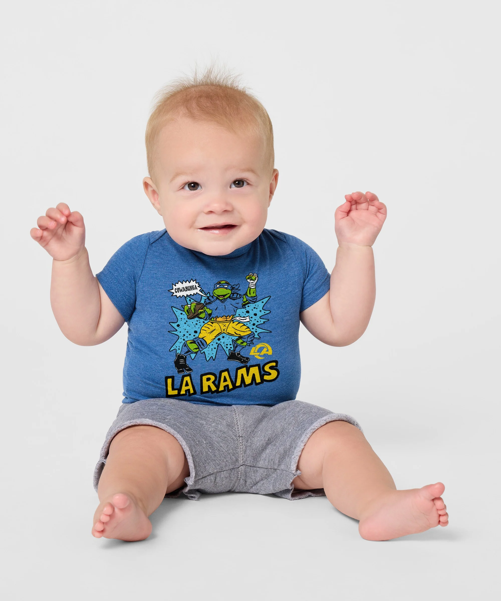 TMNT Leonardo x Los Angeles Rams Baby One Piece - Image 3