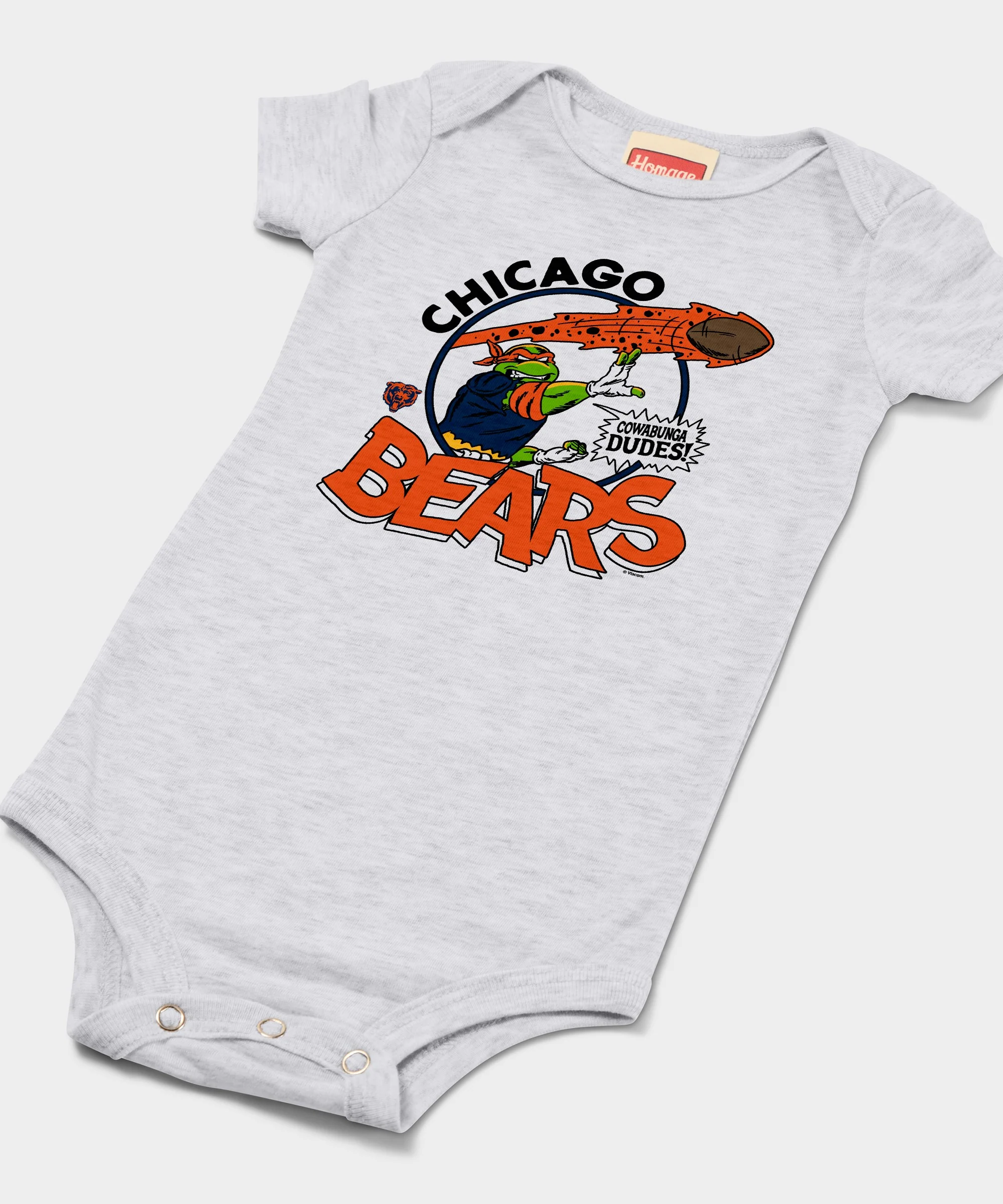 TMNT Michelangelo x Chicago Bears Baby One Piece - Image 2