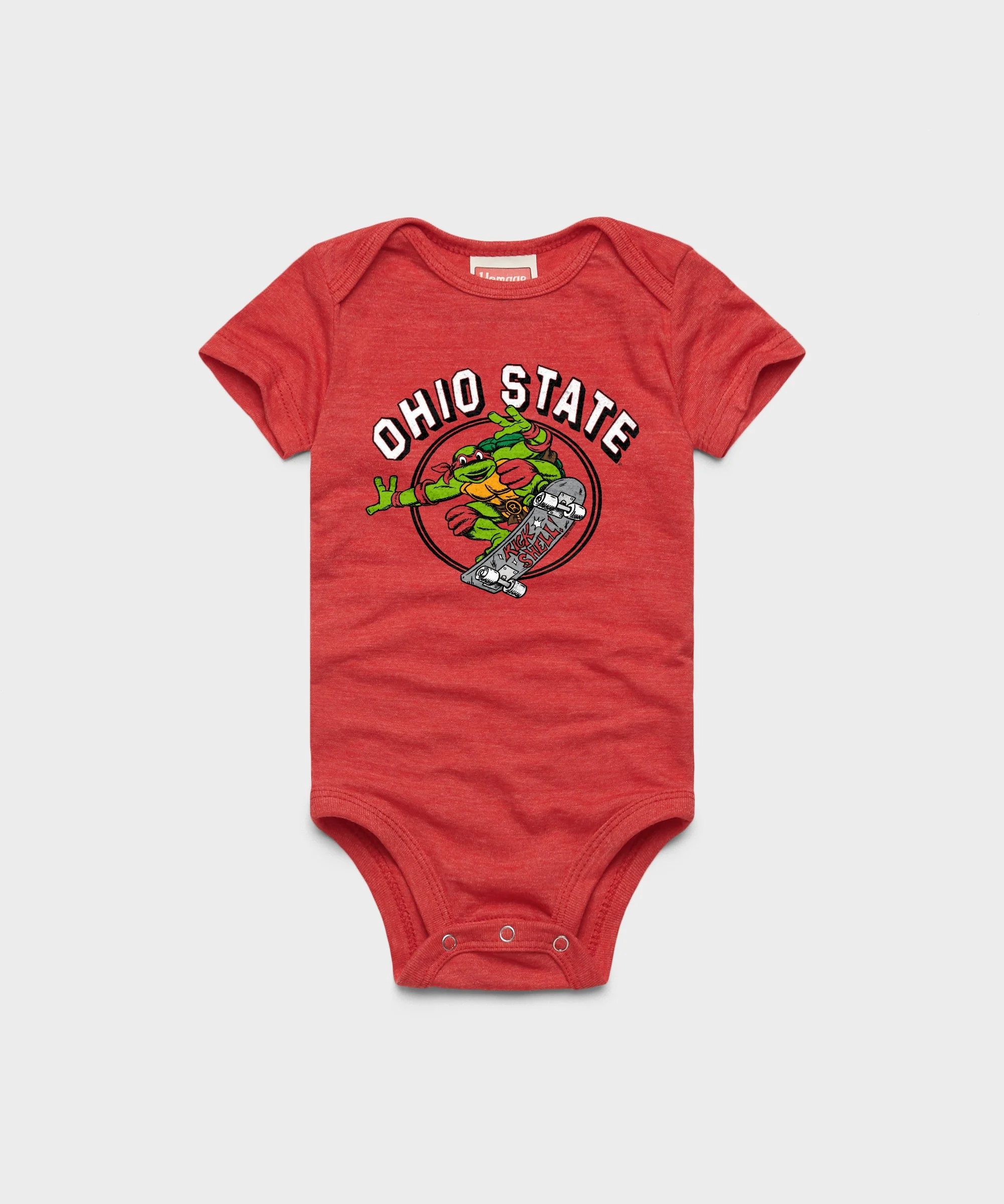 TMNT Raphael x Ohio State Kick Shell Baby One Piece