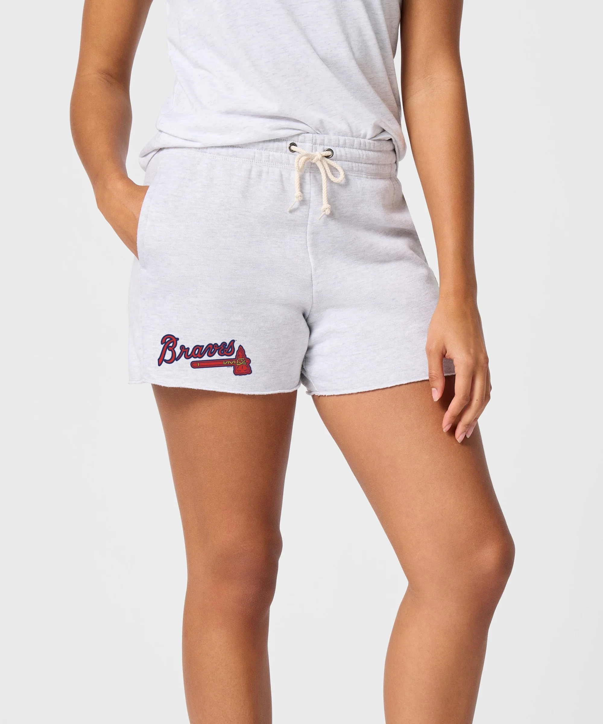 Women's Atlanta Braves Jersey Logo '18 Sweat Shorts - Image 3