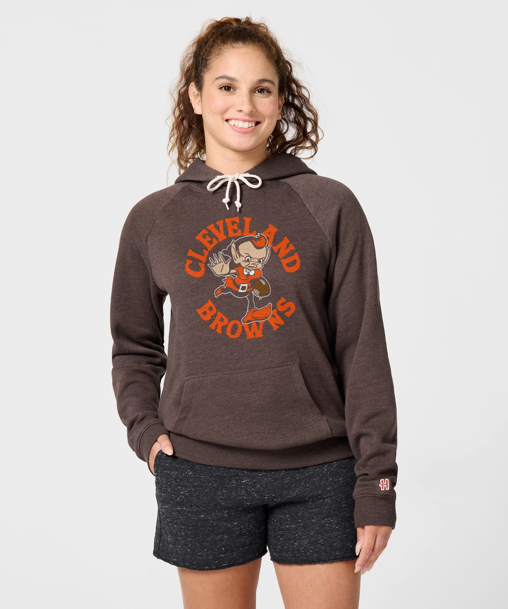 Women's Cleveland Browns Brownie Stiff Arm Hoodie - Image 3