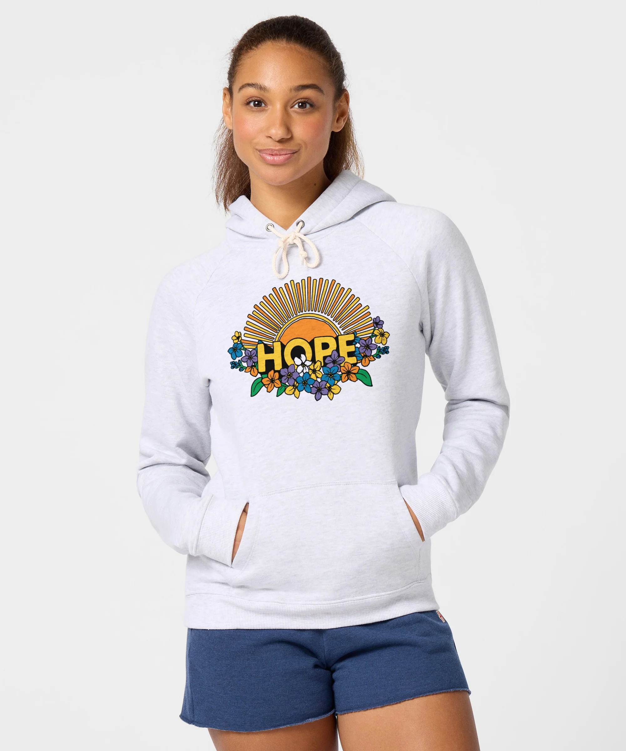 Women's Hope Sun And Flowers Hoodie - Image 3