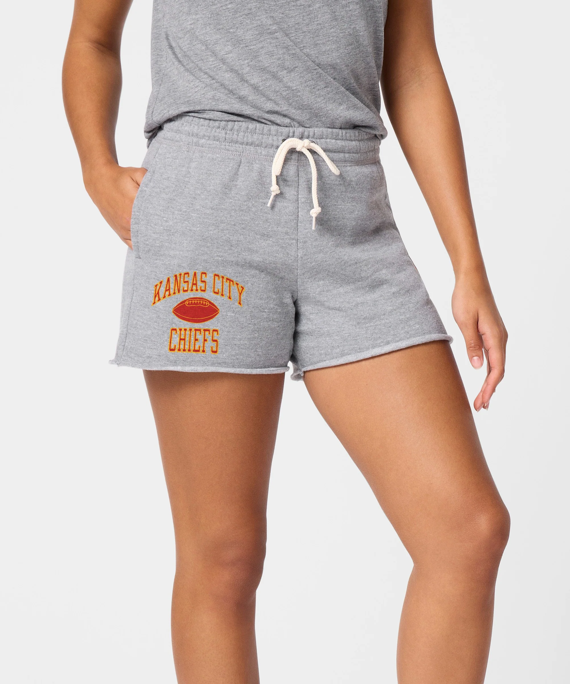 Women's Kansas City Chiefs Gridiron Sweat Shorts - Image 3