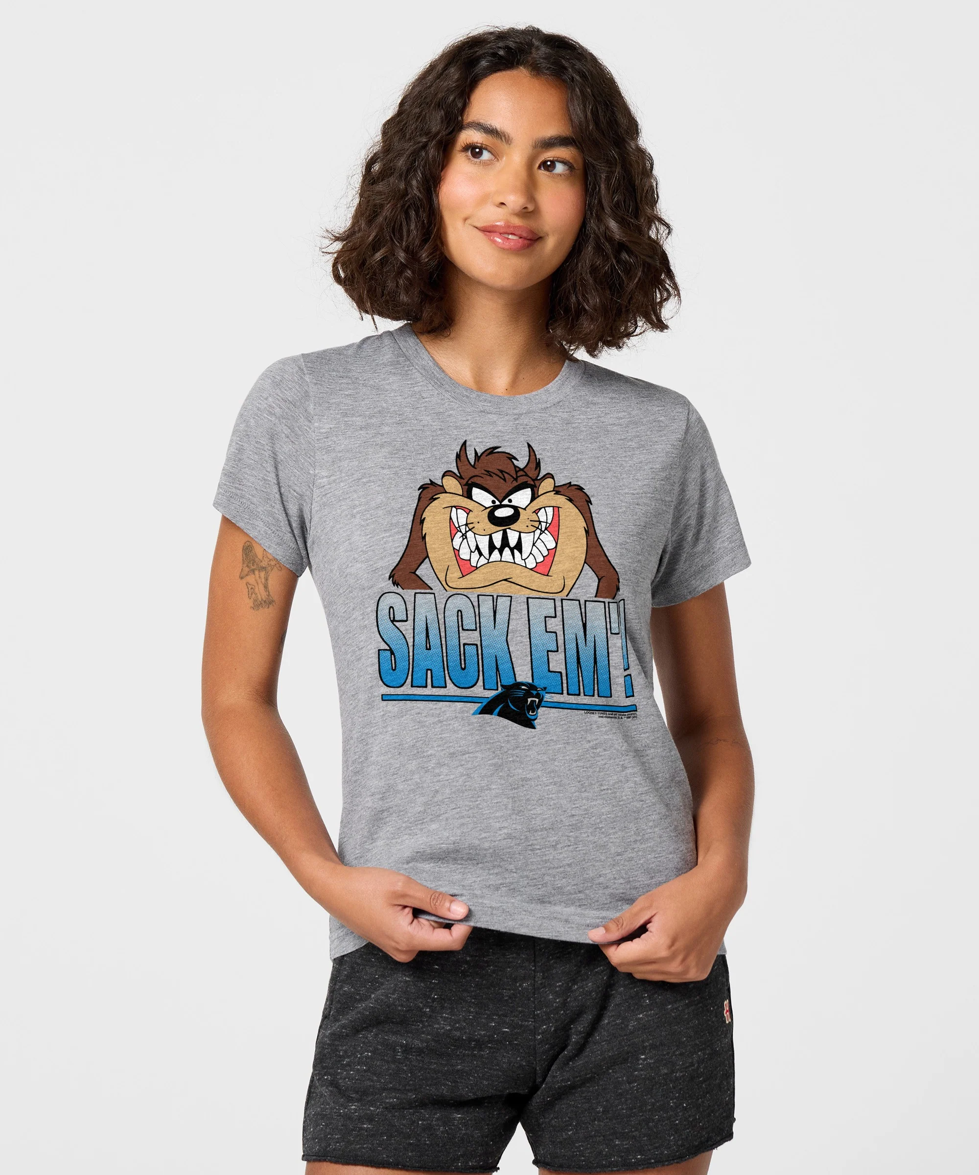 Women's Looney Tunes Taz Sack Em' x Carolina Panthers - Image 3