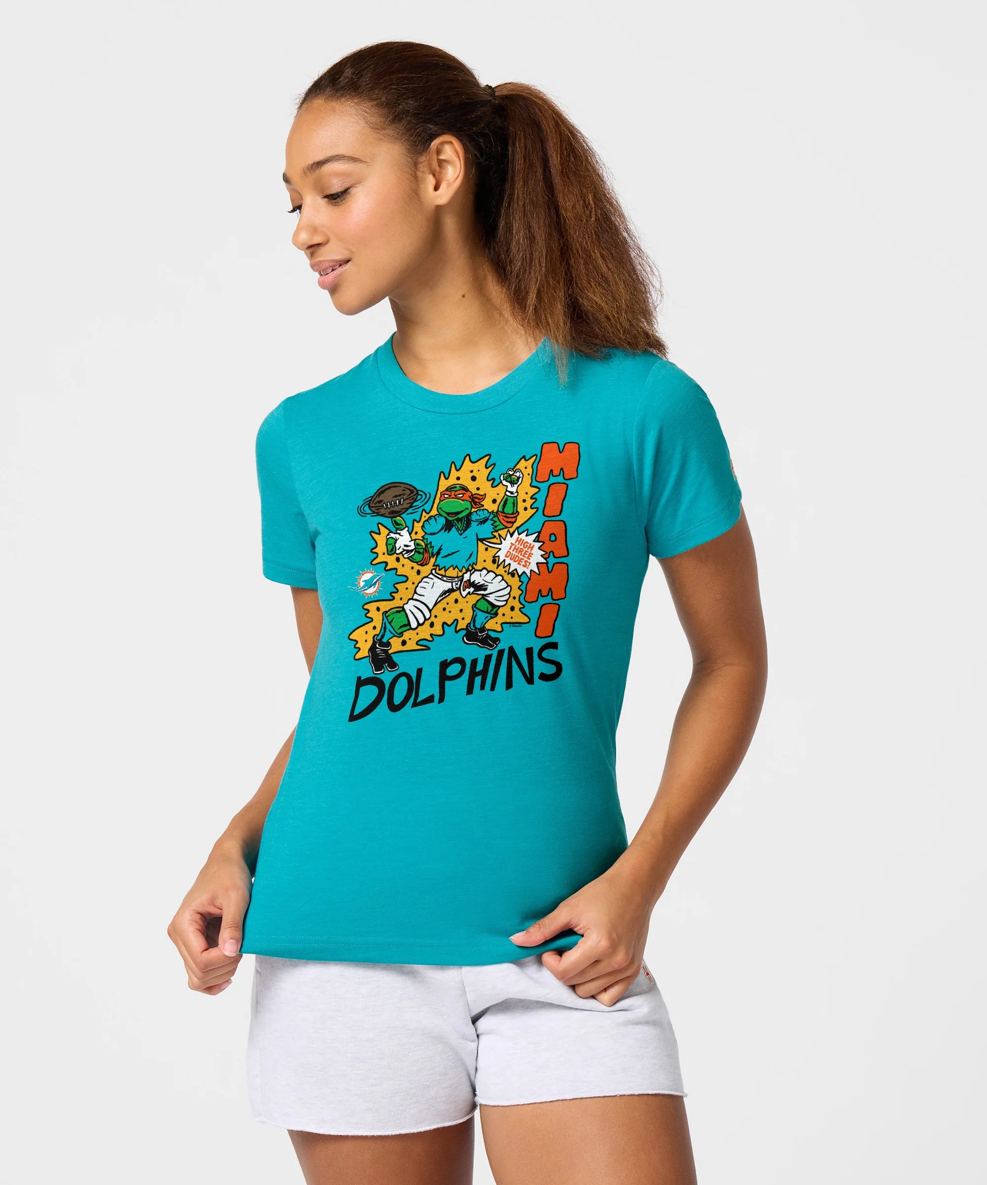 Women's TMNT Michelangelo x Miami Dolphins - Image 3