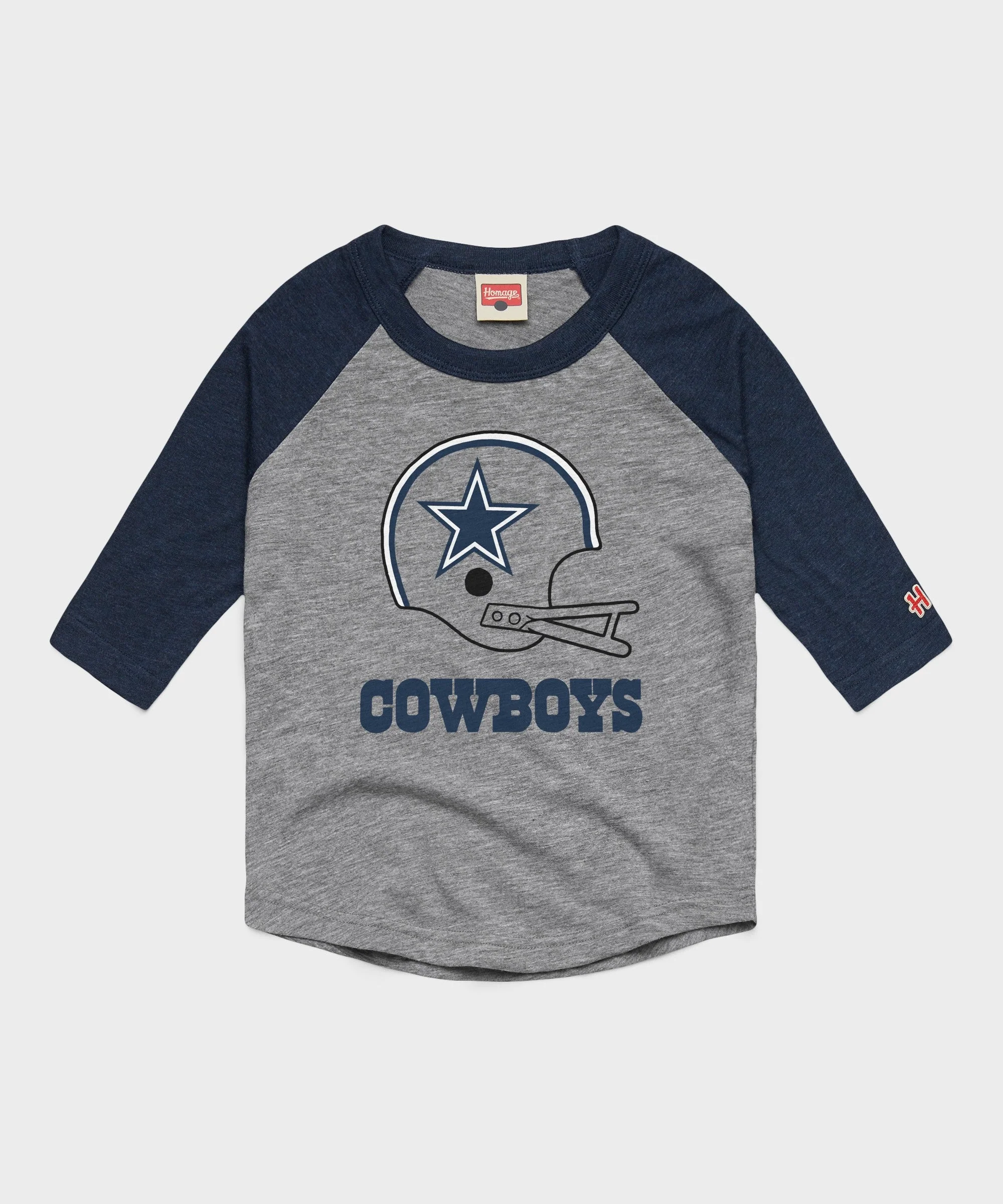 Youth Dallas Cowboys Big Helmet Raglan