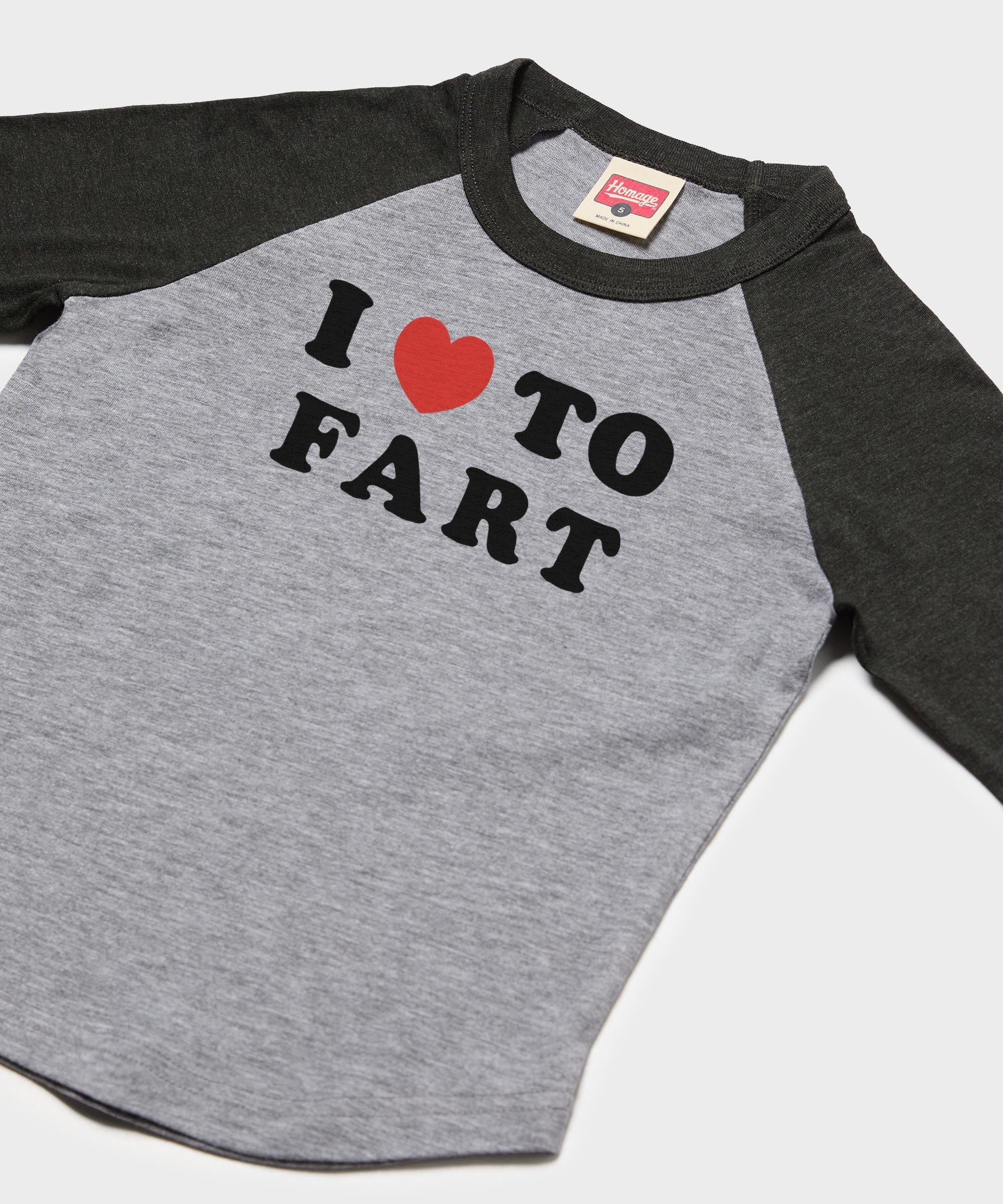 Youth I Heart To Fart Raglan - Image 2