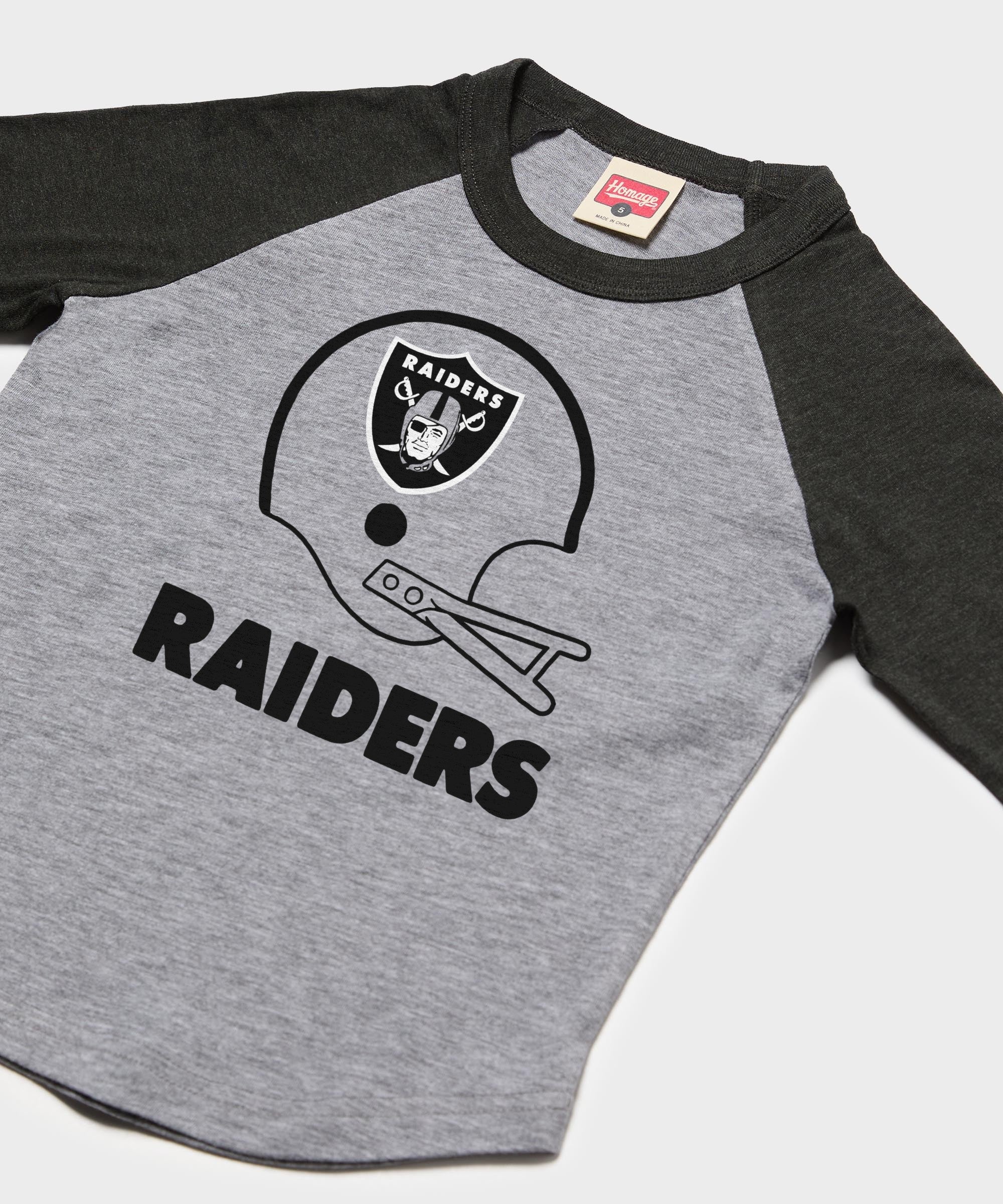 Youth Las Vegas Raiders Big Helmet Raglan - Image 2