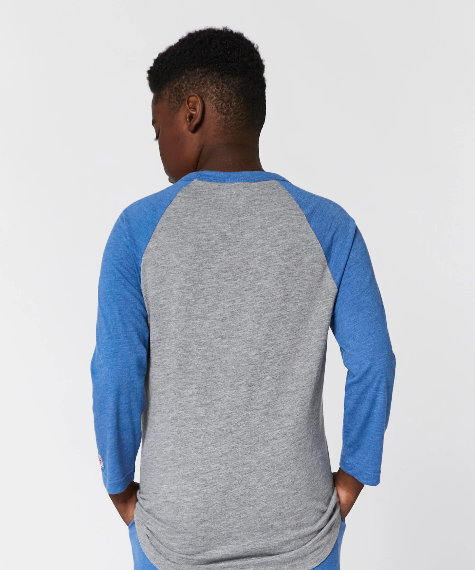 Youth Los Angeles Dodgers Cap Logo '12 Raglan - Image 4