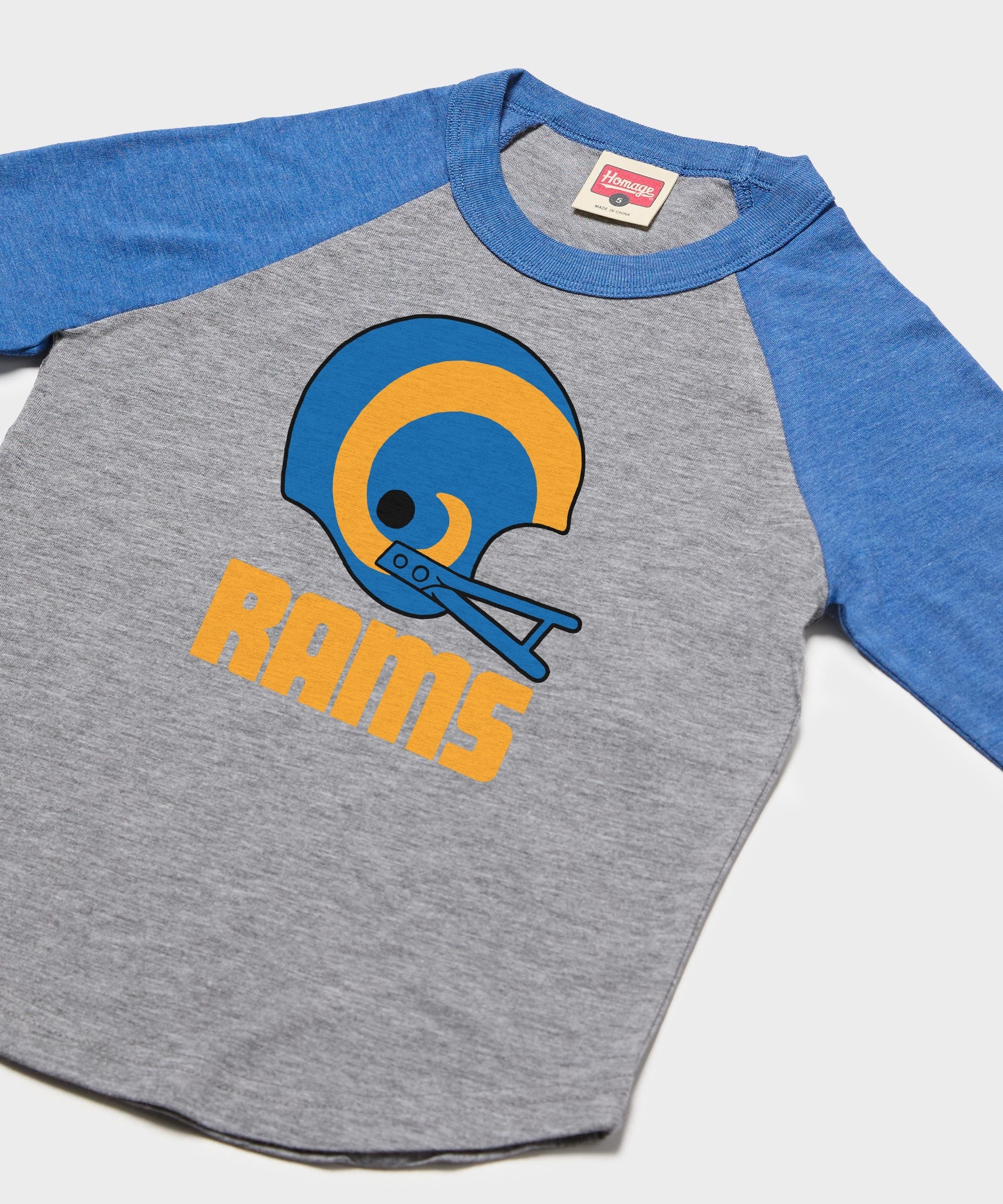 Youth Los Angeles Rams Big Helmet Raglan - Image 2