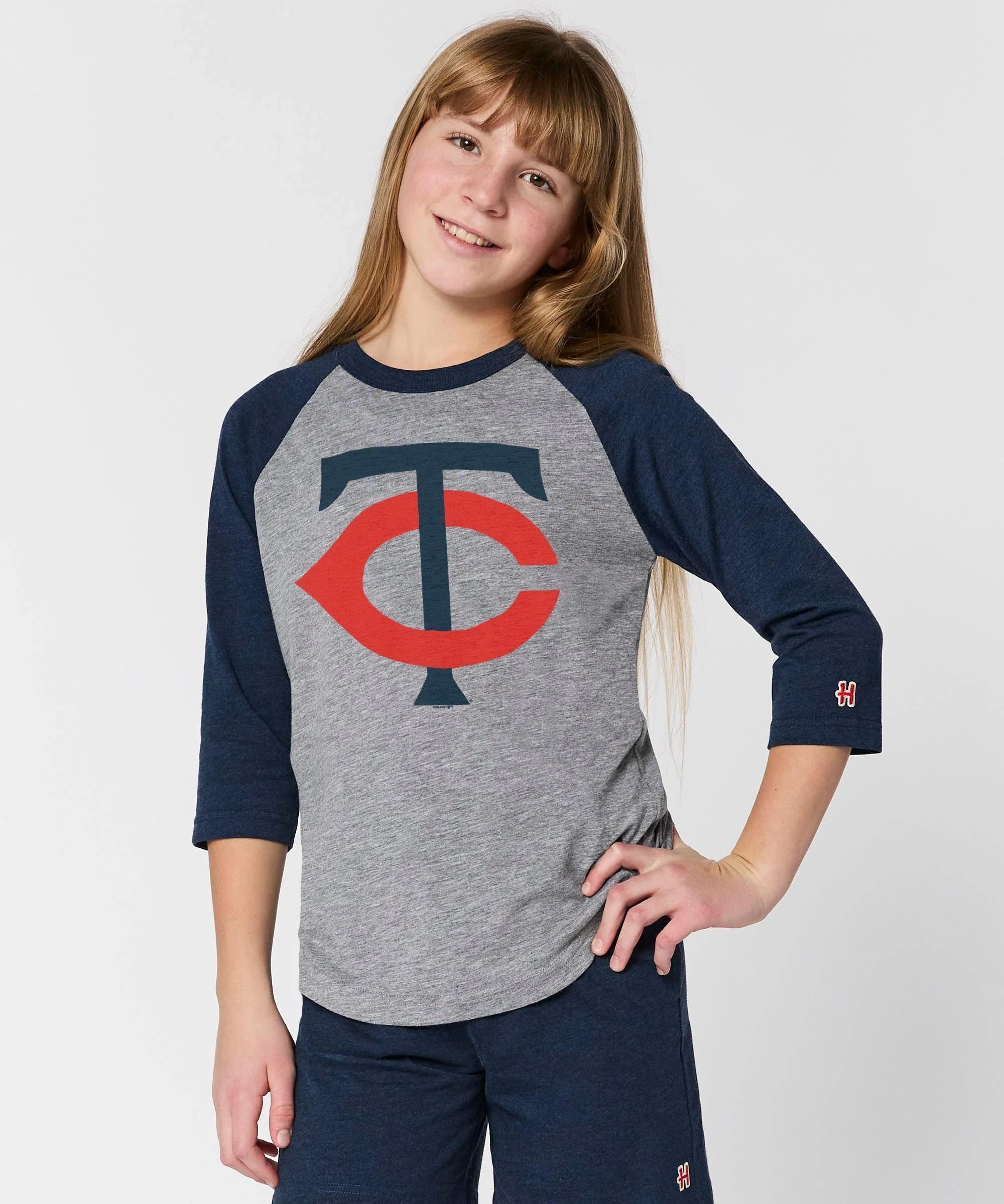 Youth Minnesota Twins Alt Logo '61 Raglan - Image 3